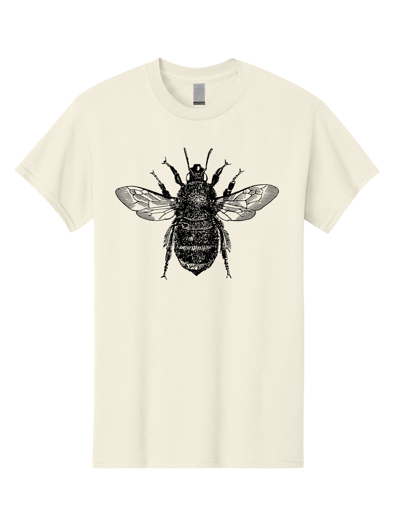 Bee-2 Men'S Graphic Tee, 100% Cotton, Comfortable Casual Summer Wear, Machine Washable, Black And Green Bee Illustration, Honey Bee, Insect Art, Detailed Drawing, Entomology, Wildlife Illustration Aab499 17