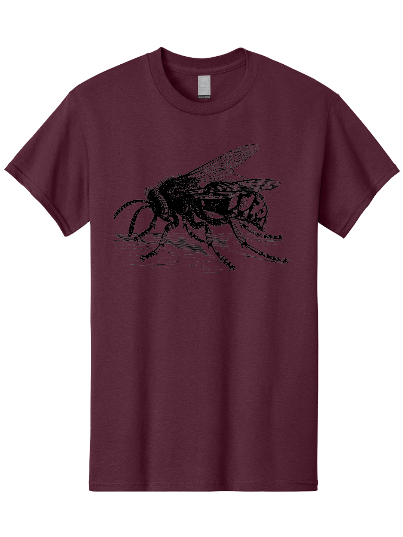Bee-3 Men'S Graphic Tee, 100% Cotton, Comfortable Casual Summer Wear, Machine Washable, Black And White Bee Illustration, Insect Artwork, Detailed Drawing, Honey Bee, Wildlife Graphic, Vintage Style, Entomology Art, Aab500 29