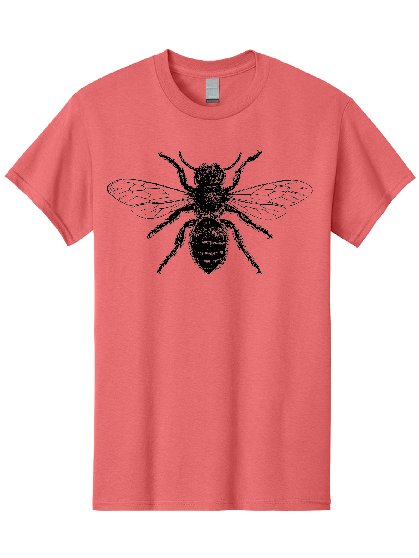 Bee-Illustration Men'S Graphic Tee, 100% Cotton, Comfortable Casual Summer Wear, Machine Washable, Bee With Striped Body, Black And White Illustration, Insect Art, Detailed Drawing, Winged Creature, Pollinator, Nature Graphic, Simple Design Aab502 5
