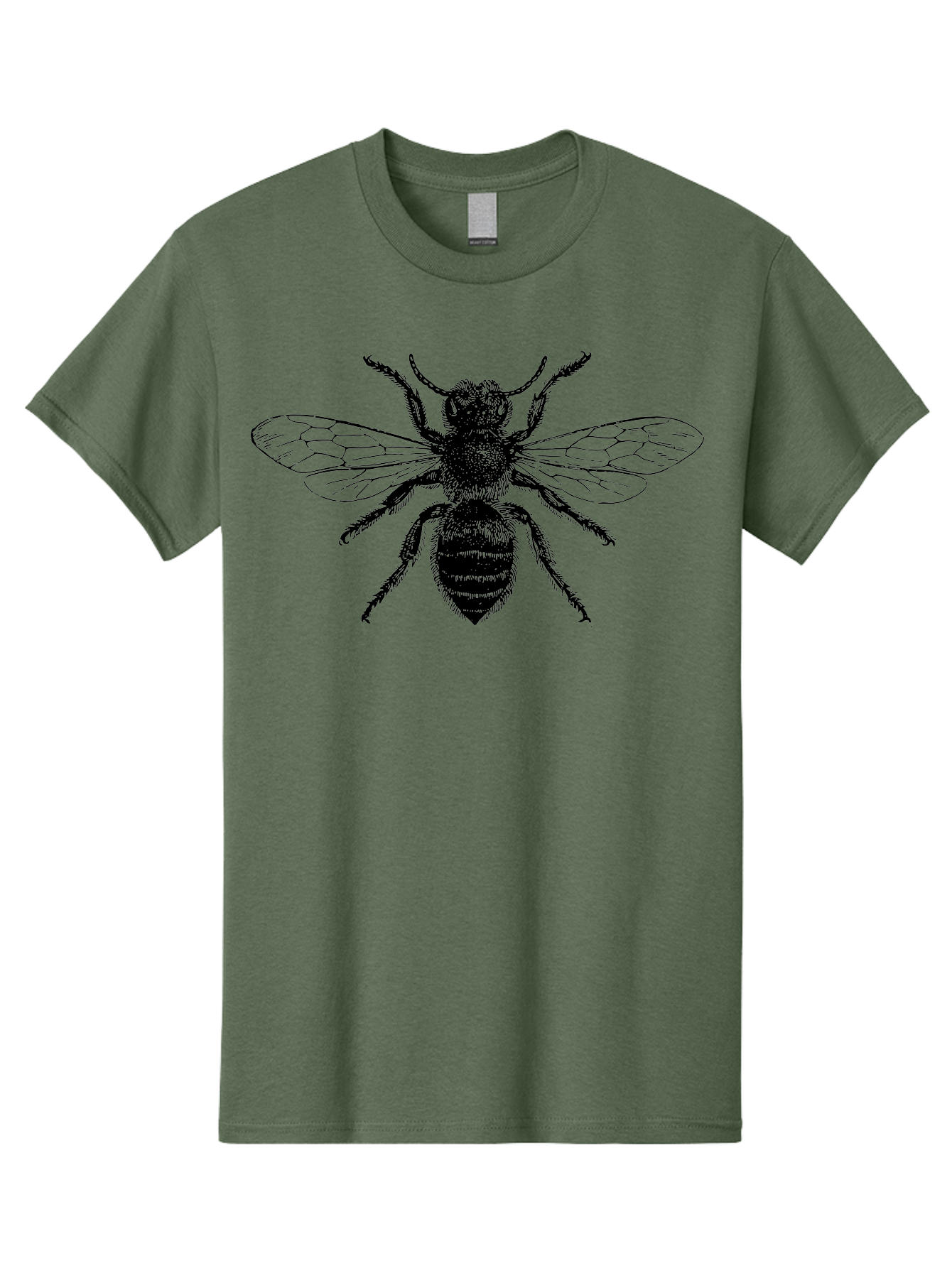 Bee-Illustration Men'S Graphic Tee, 100% Cotton, Comfortable Casual Summer Wear, Machine Washable, Bee With Striped Body, Black And White Illustration, Insect Art, Detailed Drawing, Winged Creature, Pollinator, Nature Graphic, Simple Design Aab502 15