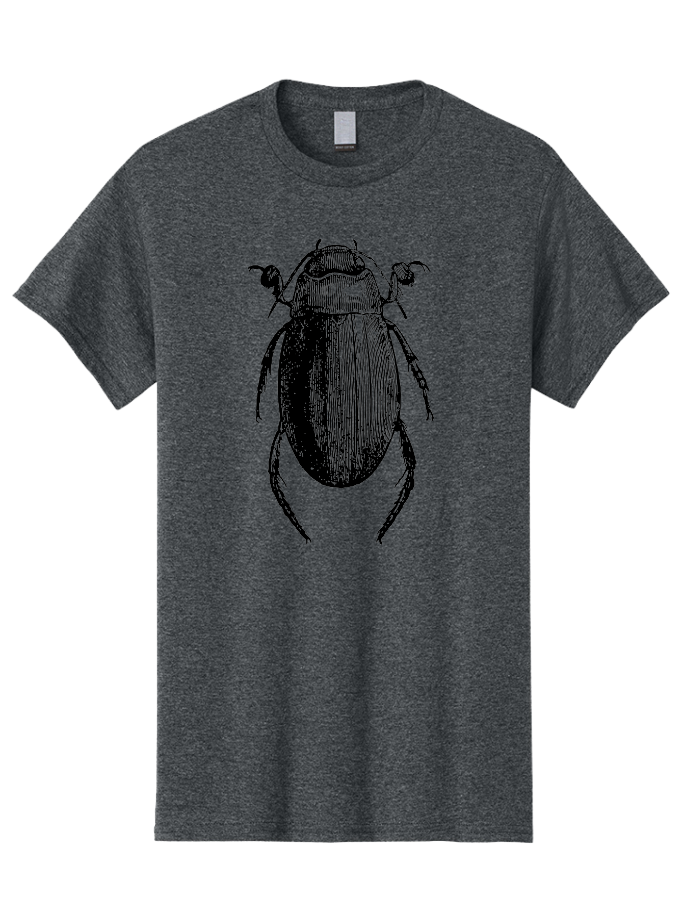 Beetle-1 Men'S Graphic Tee, 100% Cotton, Comfortable Casual Summer Wear, Machine Washable, Black Beetle Illustration, Insect Drawing, Detailed Artwork, Entomology Art, Bug Graphic, Vintage Style Aab504 29
