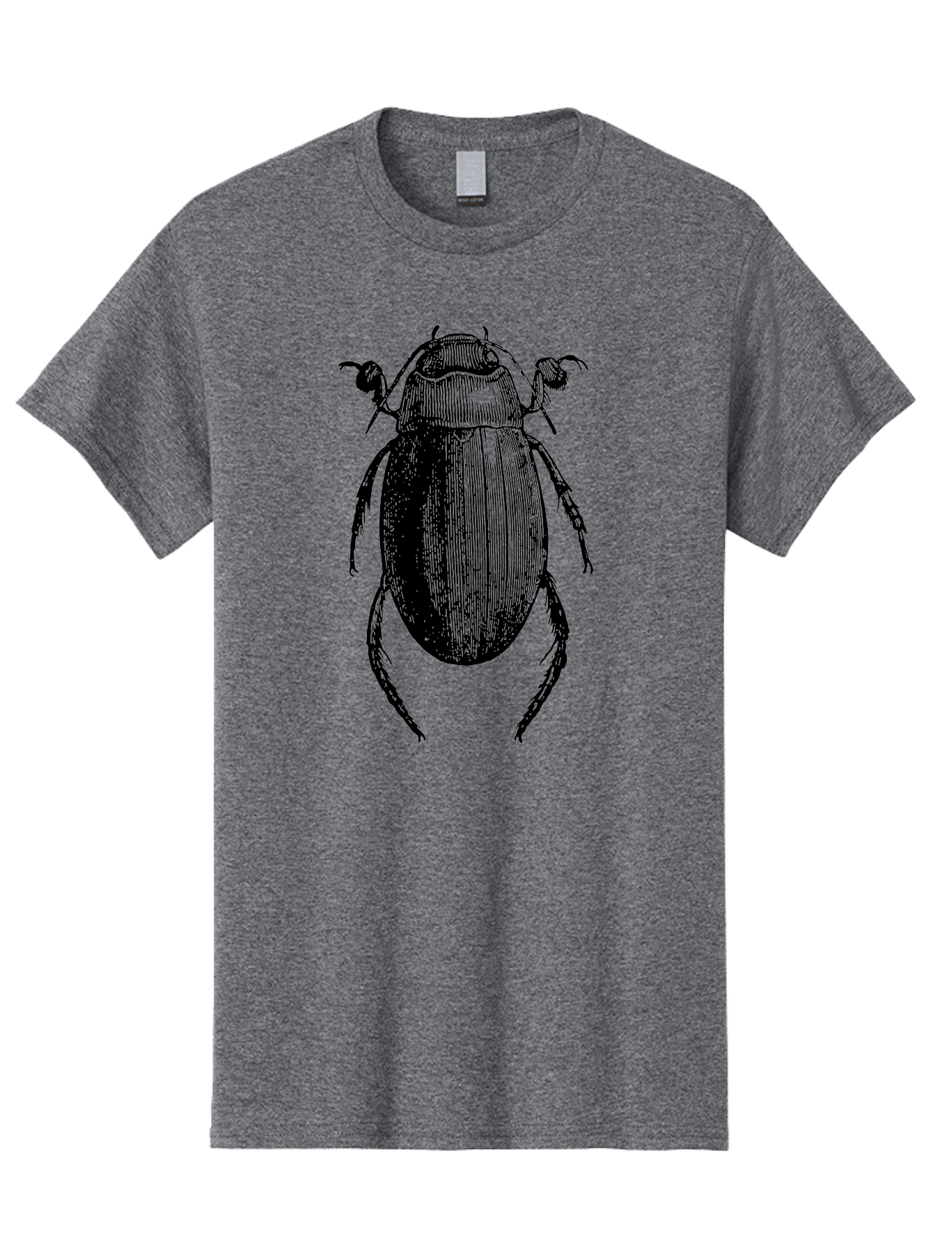 Beetle-1 Men'S Graphic Tee, 100% Cotton, Comfortable Casual Summer Wear, Machine Washable, Black Beetle Illustration, Insect Drawing, Detailed Artwork, Entomology Art, Bug Graphic, Vintage Style Aab504 23