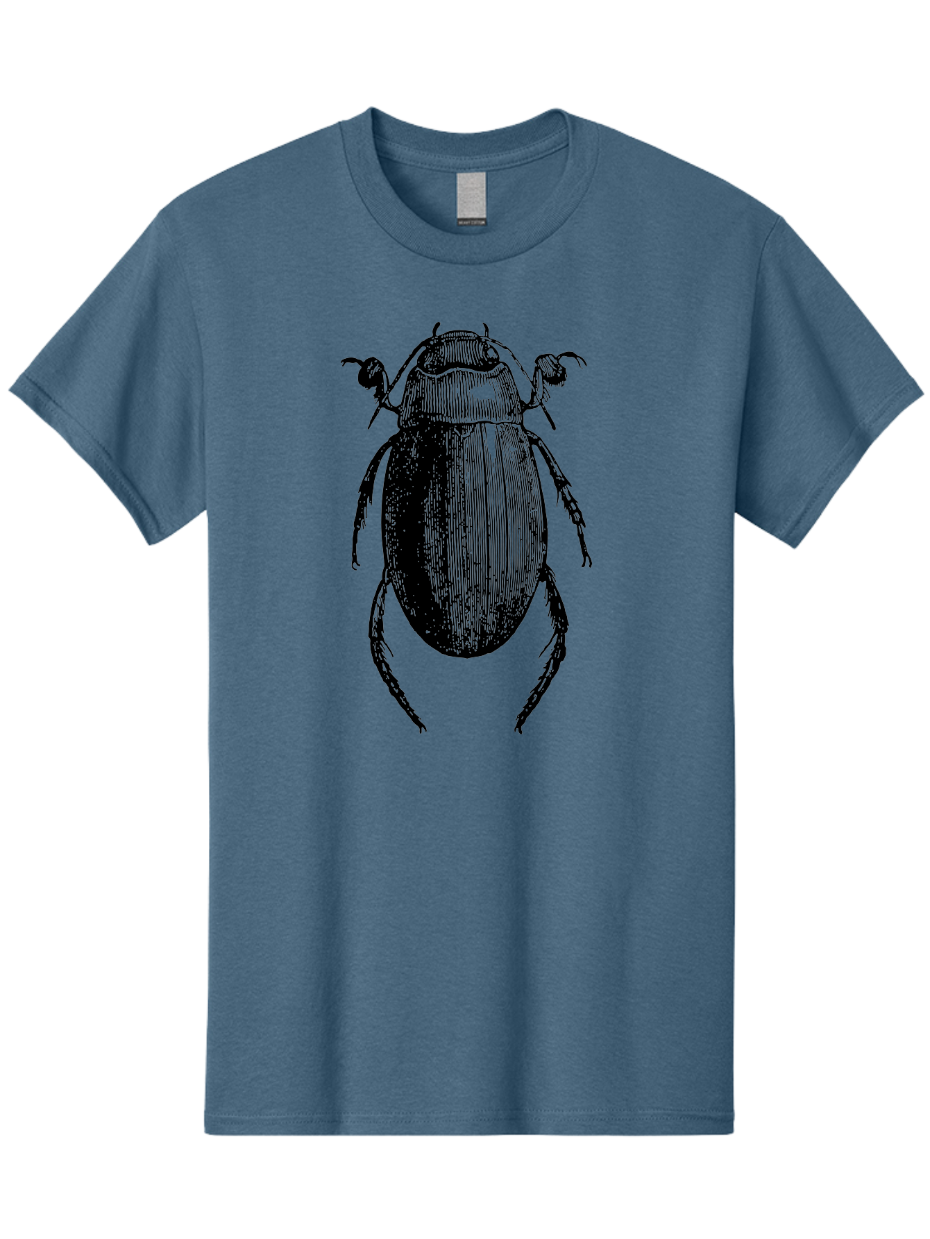 Beetle-1 Men'S Graphic Tee, 100% Cotton, Comfortable Casual Summer Wear, Machine Washable, Black Beetle Illustration, Insect Drawing, Detailed Artwork, Entomology Art, Bug Graphic, Vintage Style Aab504 21