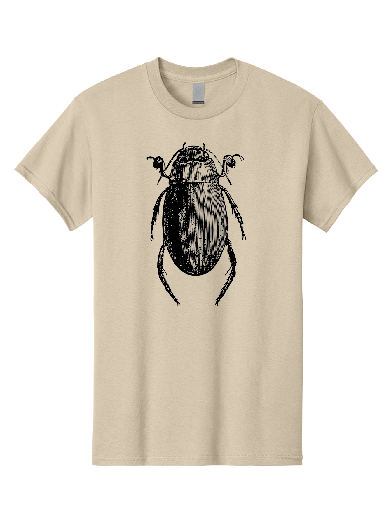 Beetle-1 Men'S Graphic Tee, 100% Cotton, Comfortable Casual Summer Wear, Machine Washable, Black Beetle Illustration, Insect Drawing, Detailed Artwork, Entomology Art, Bug Graphic, Vintage Style Aab504 7