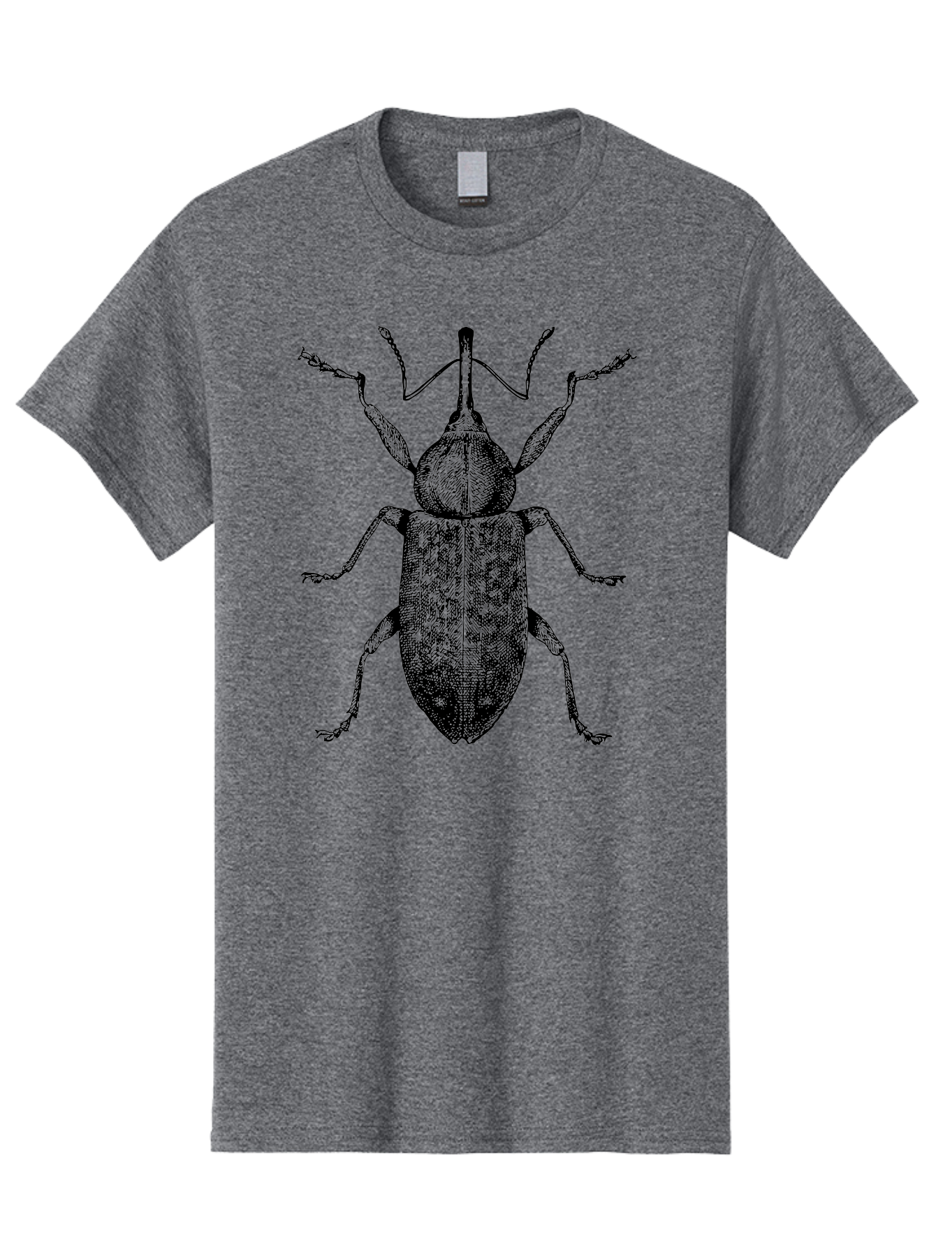 Beetle-2 Men'S Graphic Tee, 100% Cotton, Comfortable Casual Summer Wear, Machine Washable, Boll Weevil, Insect Illustration, Detailed Artwork, Weevil Species, Agricultural Pest, Entomology Art, Black And Green Illustration, Intricate Design Aab505 3