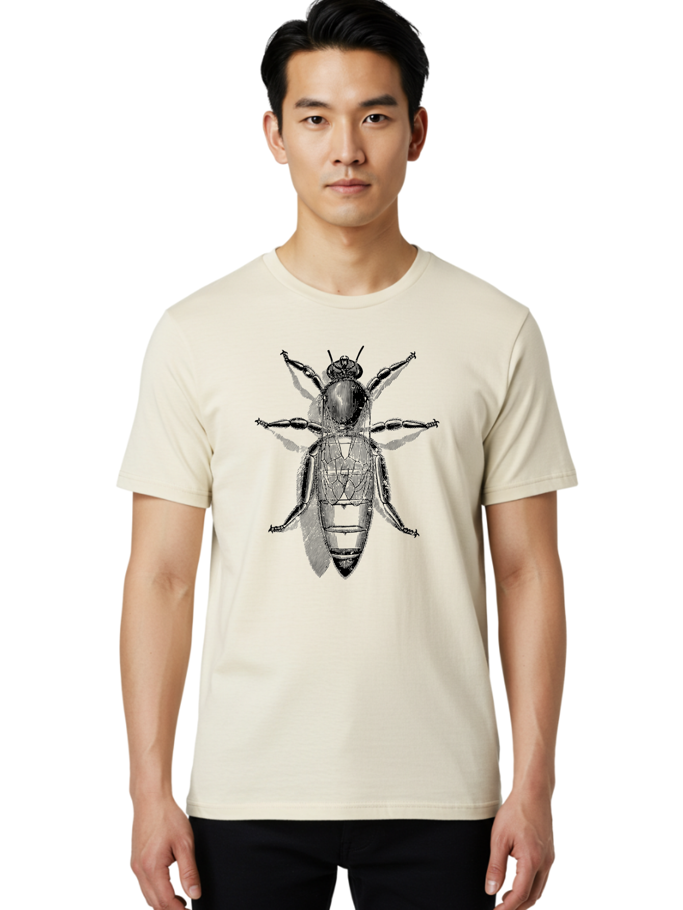 Beetle-Diagram Men'S Graphic Tee, 100% Cotton, Comfortable Casual Summer Wear, Machine Washable, Beetle Diagram, Insect Anatomy, Entomology Illustration, Technical Drawing, Bugs, Insects, Detailed Design, Scientific Artwork, Bug Structure Aab506 18
