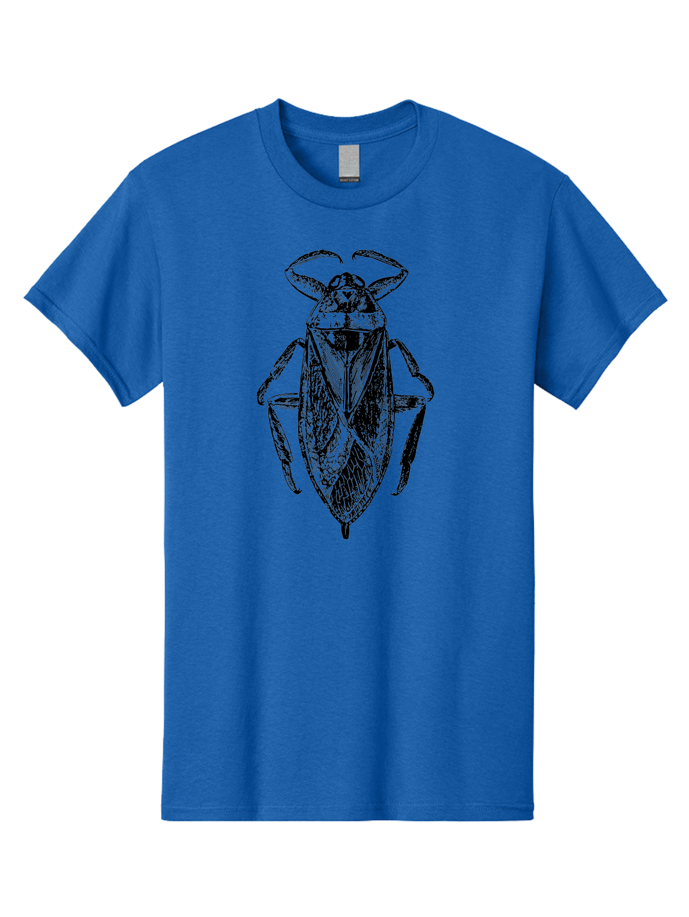 Bug-Illustration Men'S Graphic Tee, 100% Cotton, Comfortable Casual Summer Wear, Machine Washable, Insect Illustration, Entomology Art, Bug Drawing, Water Bug, Insect Anatomy, Wildlife Illustration, Detailed Artwork, Realistic Bug, Aab512 25