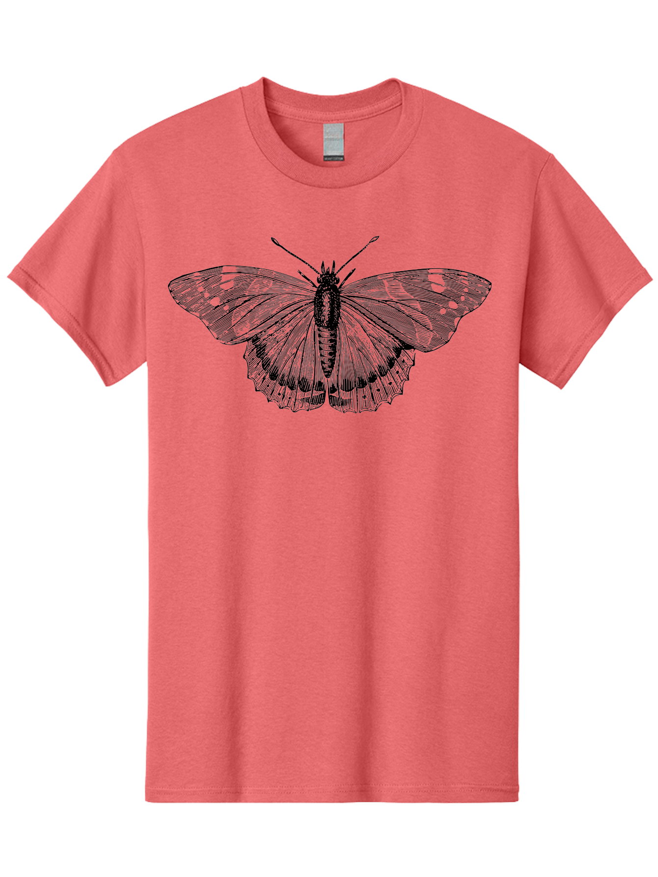 Butterfly-1 Men'S Graphic Tee, 100% Cotton, Comfortable Casual Summer Wear, Machine Washable, Butterfly With Open Wings, Detailed Illustration, Insect Art, Wing Patterns, Insect Anatomy, Natural Design, Delicate Lines Aab513 17