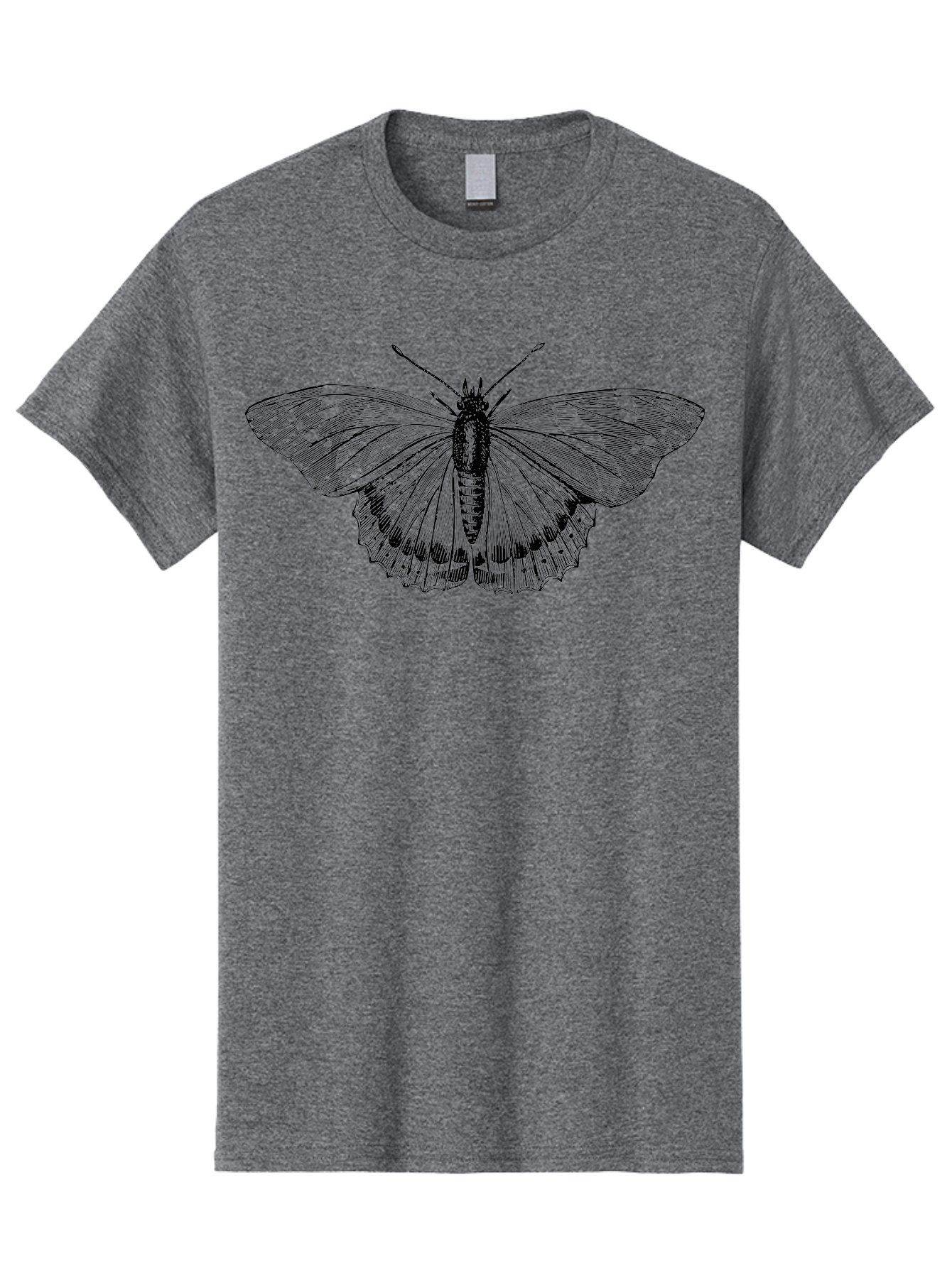 Butterfly-1 Men'S Graphic Tee, 100% Cotton, Comfortable Casual Summer Wear, Machine Washable, Butterfly With Open Wings, Detailed Illustration, Insect Art, Wing Patterns, Insect Anatomy, Natural Design, Delicate Lines Aab513 21
