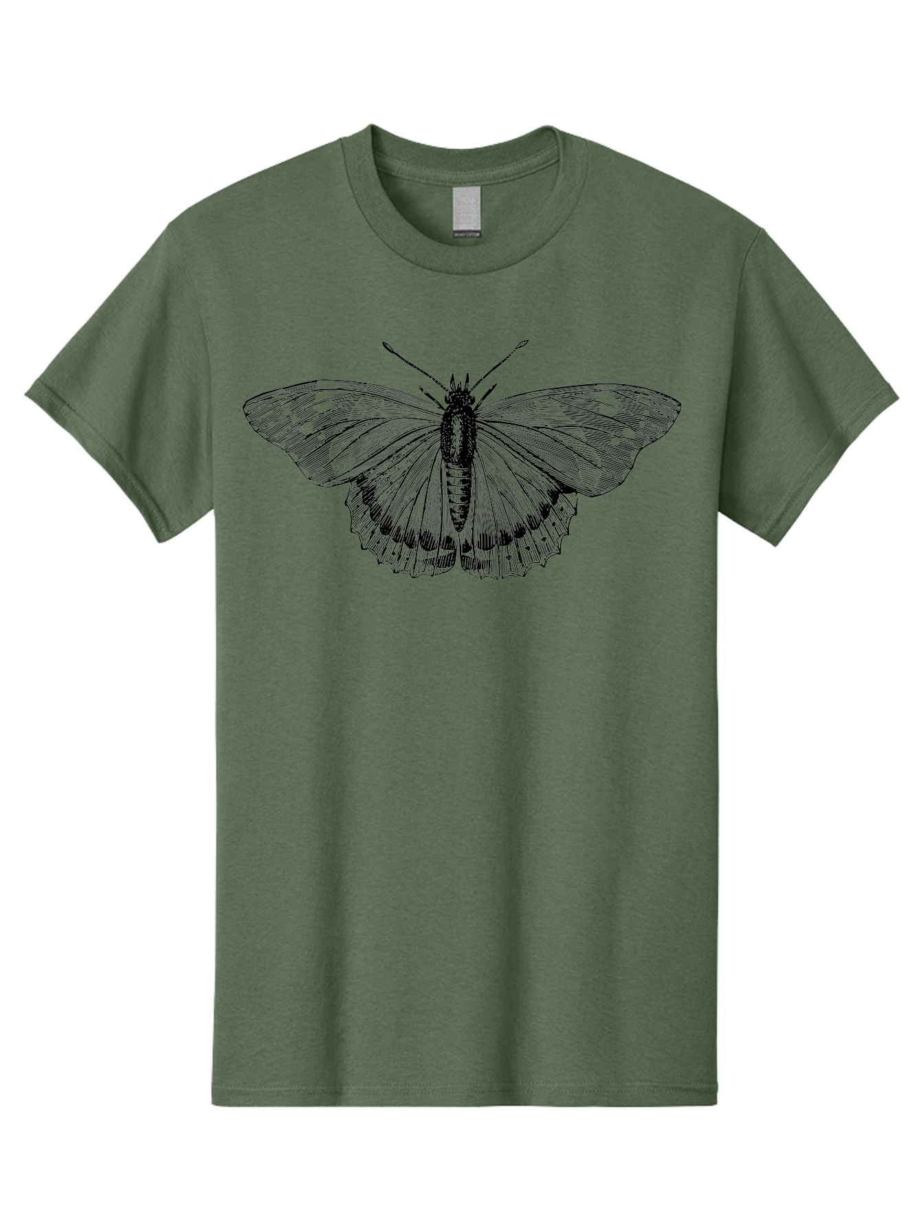 Butterfly-1 Men'S Graphic Tee, 100% Cotton, Comfortable Casual Summer Wear, Machine Washable, Butterfly With Open Wings, Detailed Illustration, Insect Art, Wing Patterns, Insect Anatomy, Natural Design, Delicate Lines Aab513 7