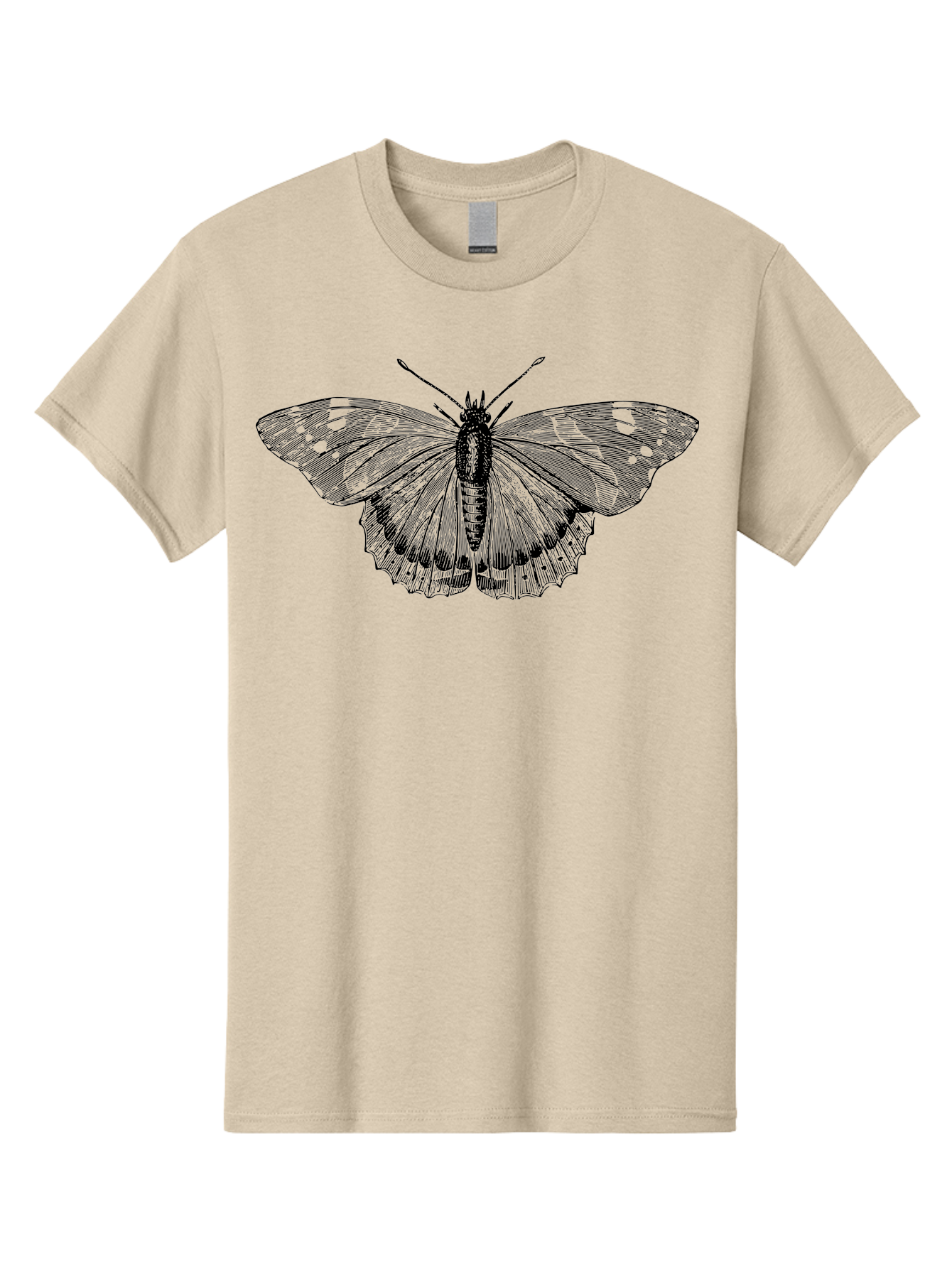 Butterfly-1 Men'S Graphic Tee, 100% Cotton, Comfortable Casual Summer Wear, Machine Washable, Butterfly With Open Wings, Detailed Illustration, Insect Art, Wing Patterns, Insect Anatomy, Natural Design, Delicate Lines Aab513 11