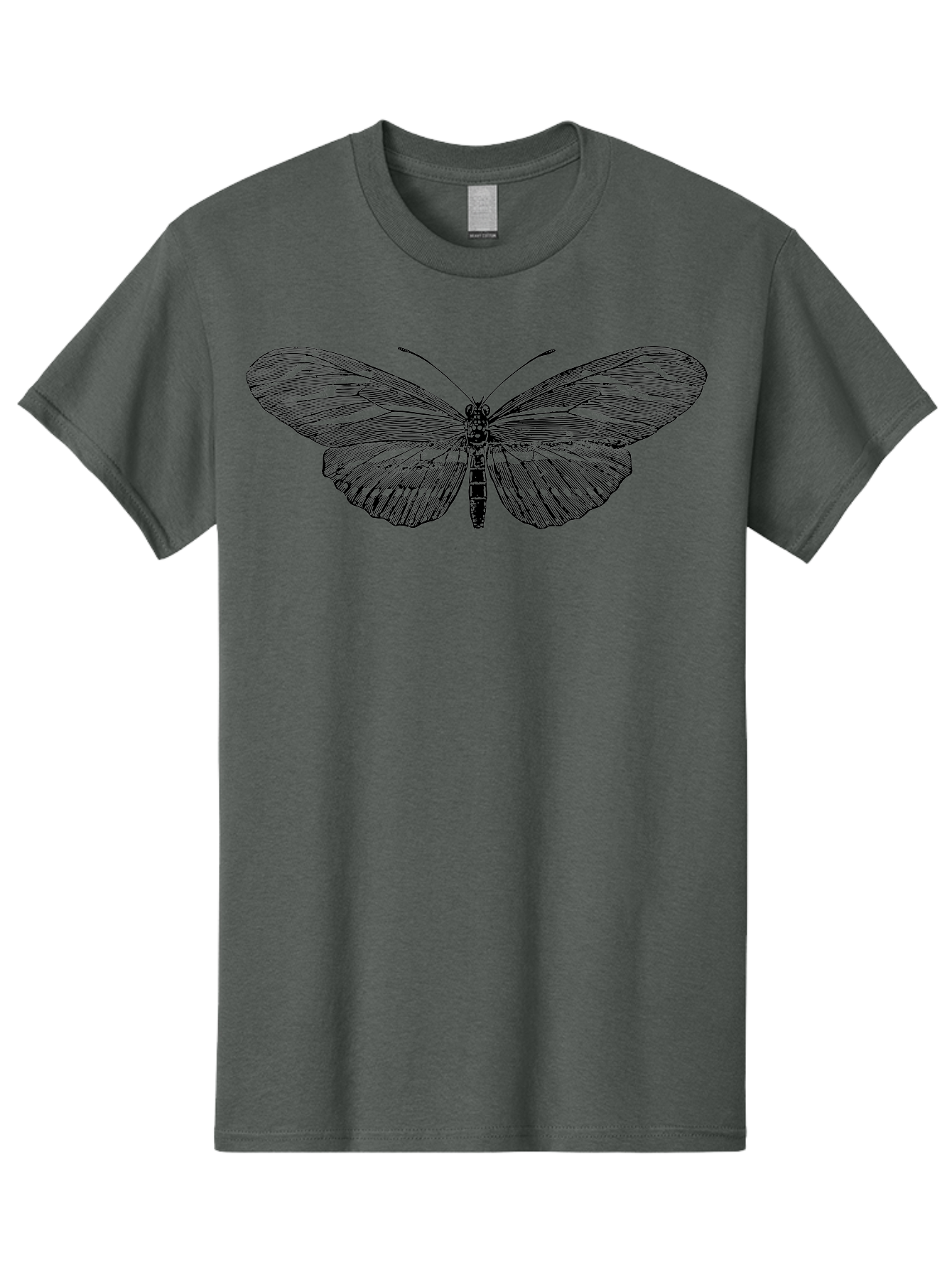 Butterfly-Silhouette-1 Men'S Graphic Tee, 100% Cotton, Comfortable Casual Summer Wear, Machine Washable, Delicate Butterfly, Intricate Details, Transparent Wings, Abstract Art, Insect Close-Up, Graphic Design Aab515 9