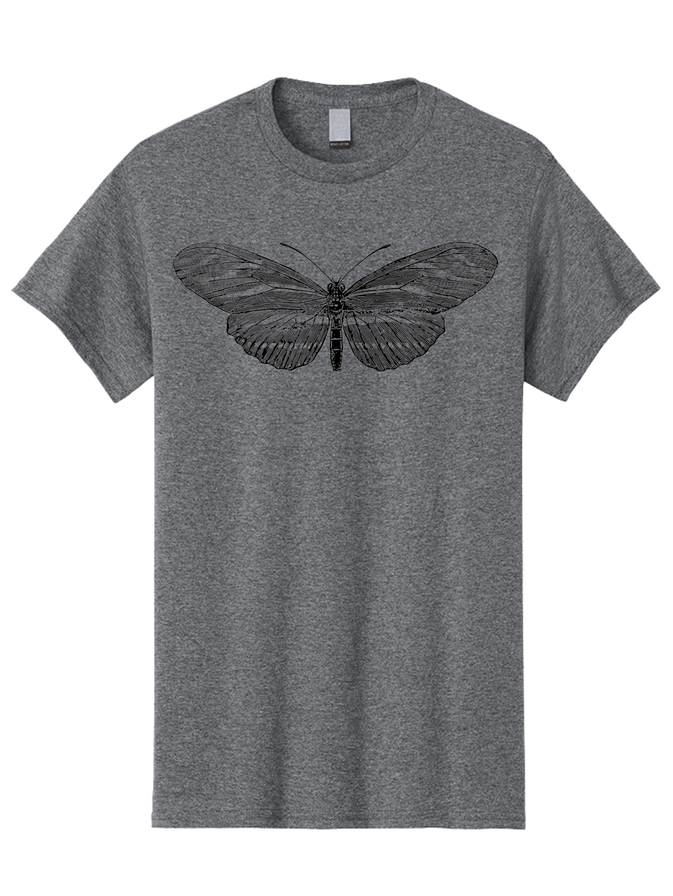 Butterfly-Silhouette-1 Men'S Graphic Tee, 100% Cotton, Comfortable Casual Summer Wear, Machine Washable, Delicate Butterfly, Intricate Details, Transparent Wings, Abstract Art, Insect Close-Up, Graphic Design Aab515 27