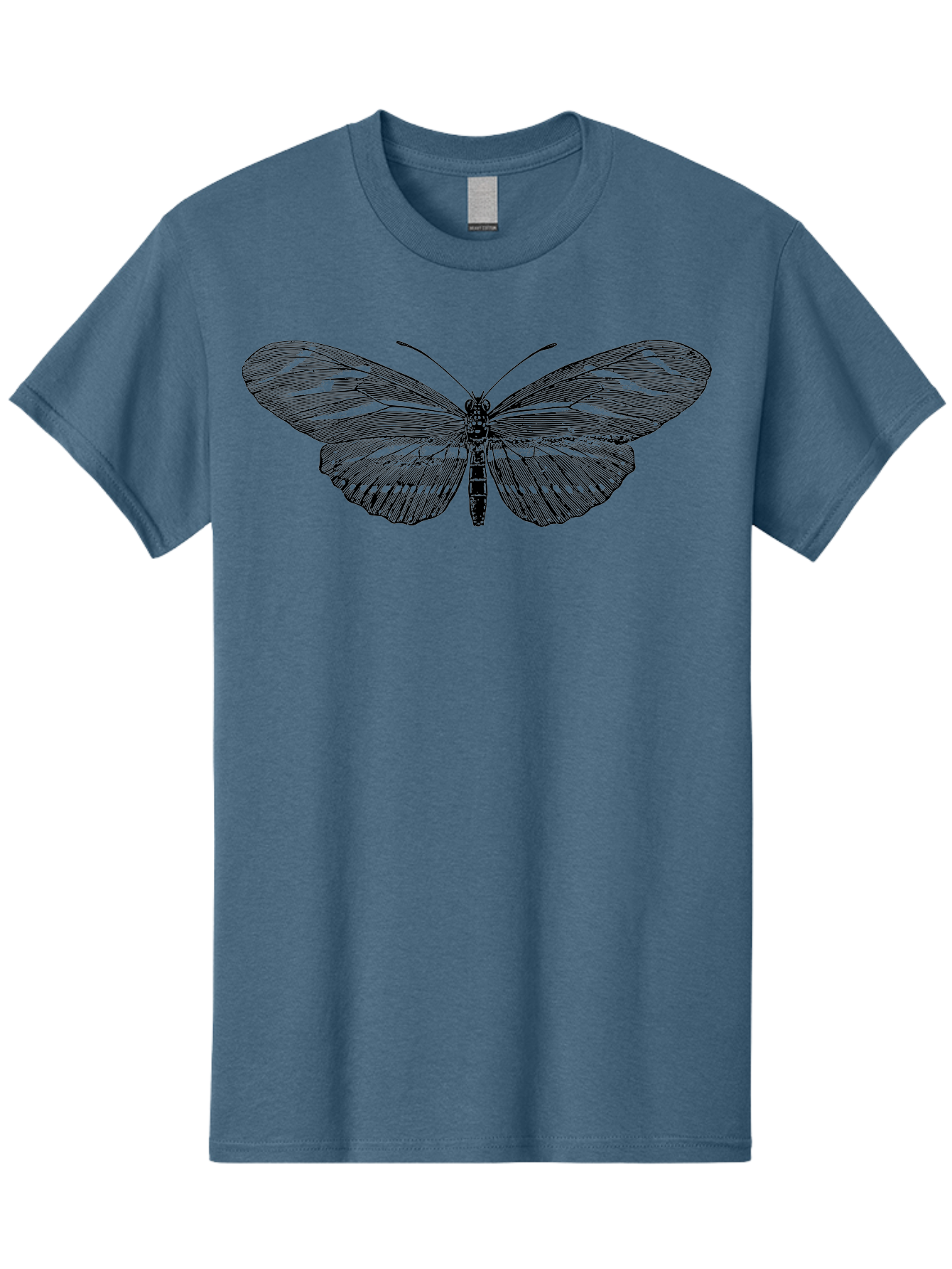 Butterfly-Silhouette-1 Men'S Graphic Tee, 100% Cotton, Comfortable Casual Summer Wear, Machine Washable, Delicate Butterfly, Intricate Details, Transparent Wings, Abstract Art, Insect Close-Up, Graphic Design Aab515 13