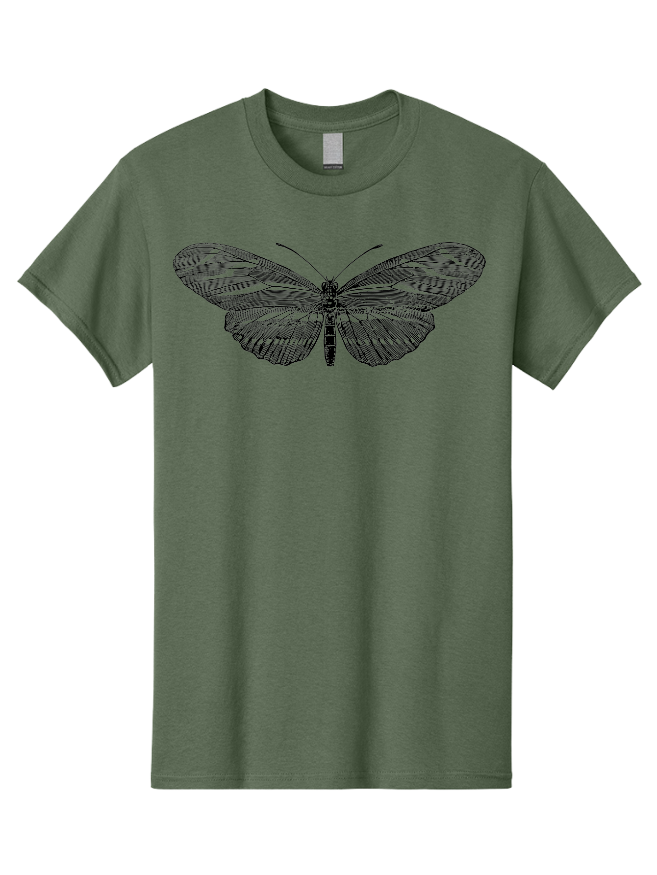 Butterfly-Silhouette-1 Men'S Graphic Tee, 100% Cotton, Comfortable Casual Summer Wear, Machine Washable, Delicate Butterfly, Intricate Details, Transparent Wings, Abstract Art, Insect Close-Up, Graphic Design Aab515 15