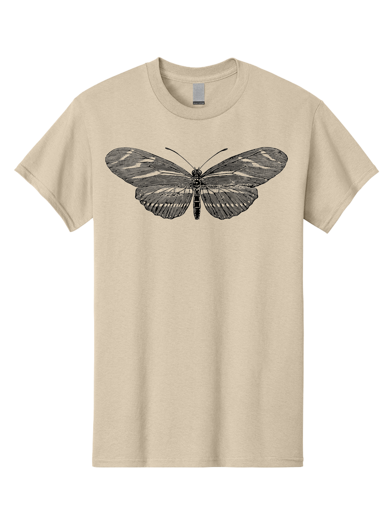 Butterfly-Silhouette-1 Men'S Graphic Tee, 100% Cotton, Comfortable Casual Summer Wear, Machine Washable, Delicate Butterfly, Intricate Details, Transparent Wings, Abstract Art, Insect Close-Up, Graphic Design Aab515 23