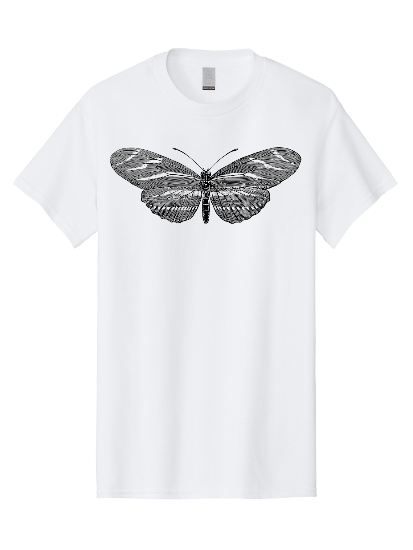 Butterfly-Silhouette-1 Men'S Graphic Tee, 100% Cotton, Comfortable Casual Summer Wear, Machine Washable, Delicate Butterfly, Intricate Details, Transparent Wings, Abstract Art, Insect Close-Up, Graphic Design Aab515 11