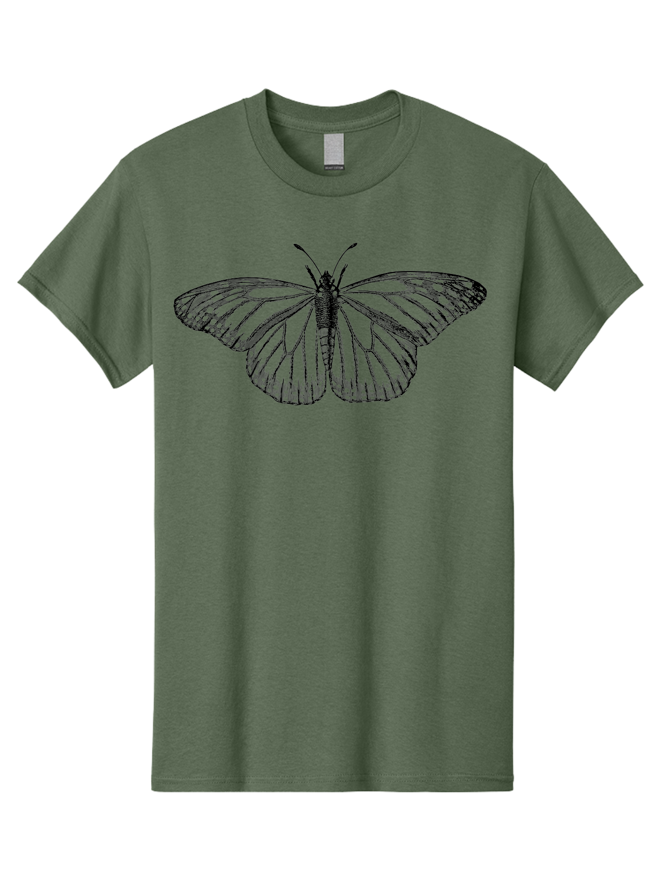 Butterfly Men'S Graphic Tee, 100% Cotton, Comfortable Casual Summer Wear, Machine Washable, Black Butterfly, Transparent Wings, Intricate Details, Delicate Patterns, Winged Insect, Symbolic Creature, Artistic Design, Natural Wonder, Aab517 5