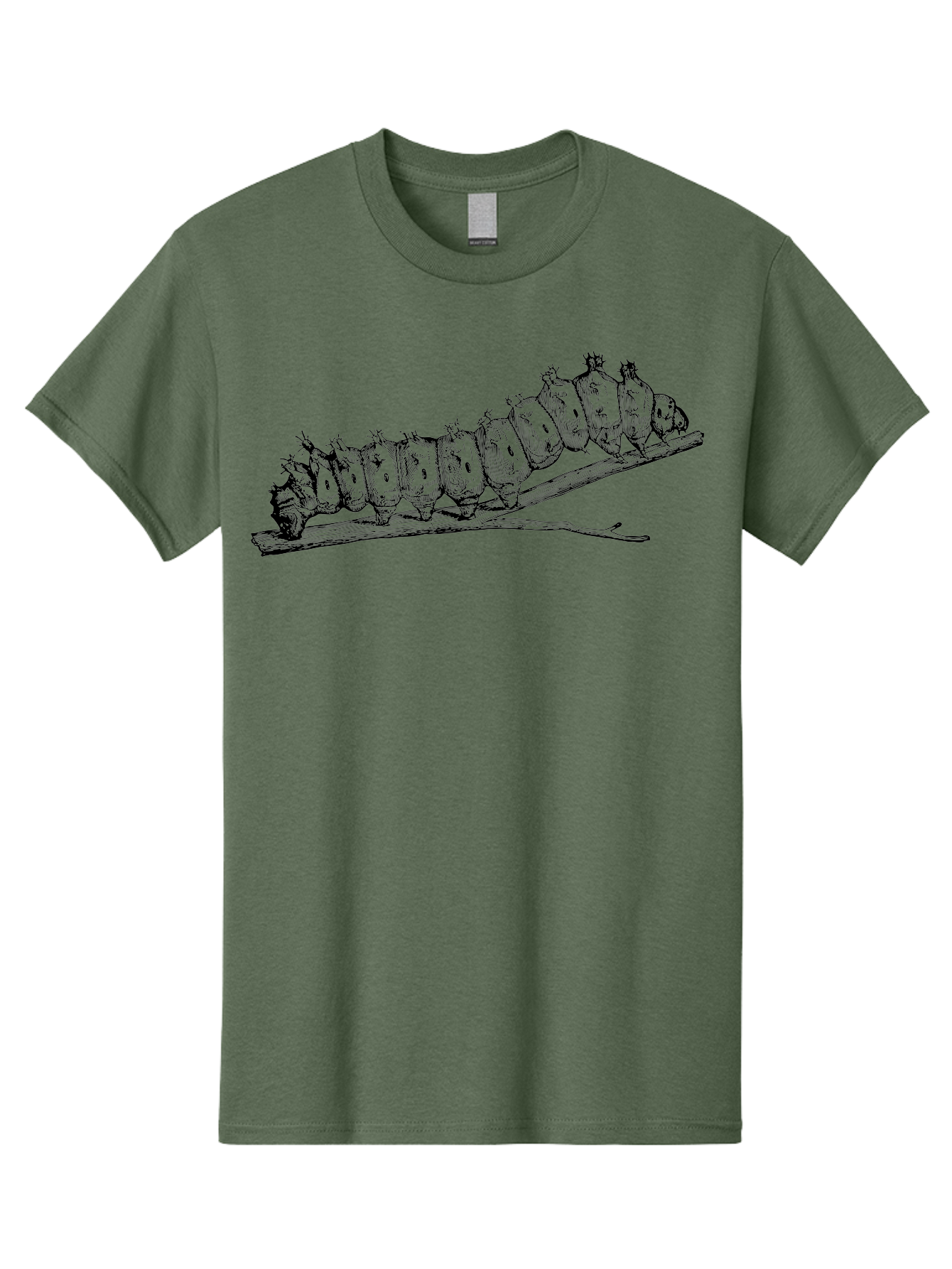 Caterpillar-On-Branch Men'S Graphic Tee, 100% Cotton, Comfortable Casual Summer Wear, Machine Washable, Caterpillar On Branch, Insect Metamorphosis, Garden Pests, Butterfly Life Cycle, Caterpillar Stages, Insect Illustration, Entomology Art Aab518 27