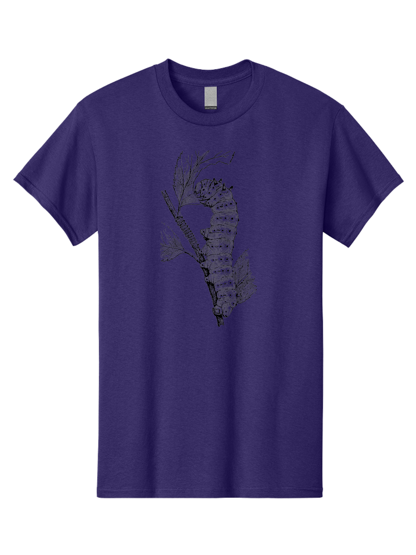 Caterpillar-On-Leaf-1 Men'S Graphic Tee, 100% Cotton, Comfortable Casual Summer Wear, Machine Washable, Caterpillar Eating Leaf, Insect Metamorphosis, Wildlife Illustration, Caterpillar Stage, Leaf Damage, Insect Life Cycle, Garden Pest Aab519 17