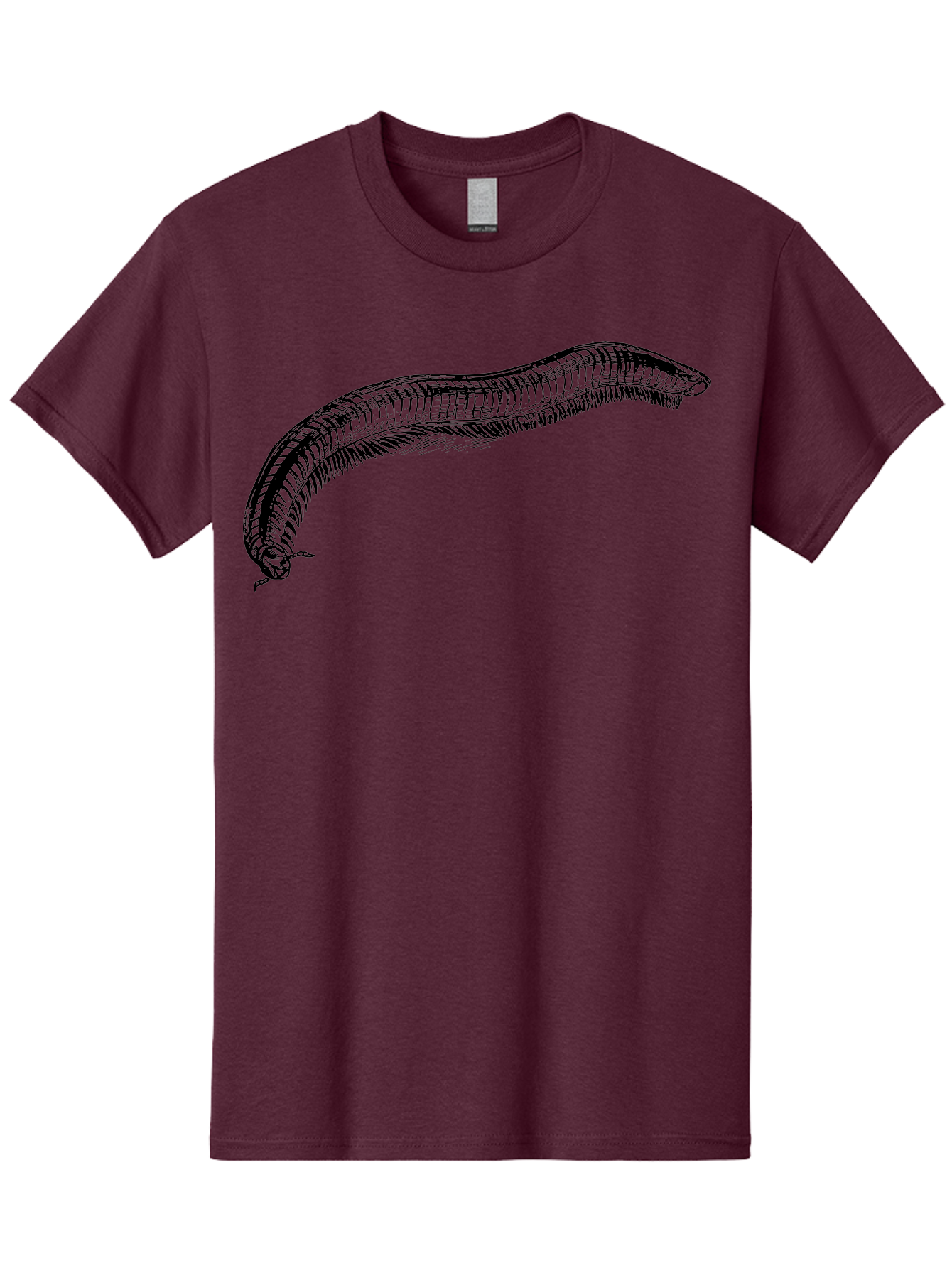 Centipede Men'S Graphic Tee, 100% Cotton, Comfortable Casual Summer Wear, Machine Washable, Centipede, Arthropod, Insect Anatomy, Detailed Drawing, Black Lines, Simple Background, Invertebrate, Segmented Body, Many Legs Aab522 13