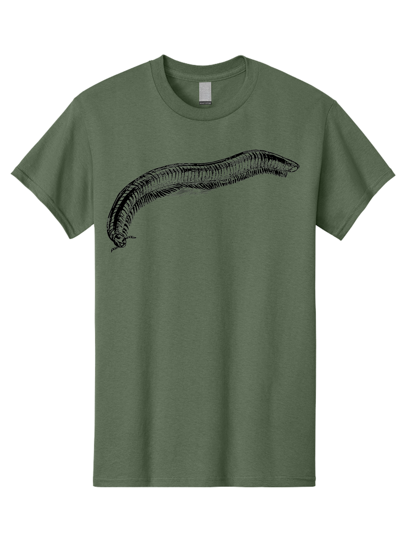 Centipede Men'S Graphic Tee, 100% Cotton, Comfortable Casual Summer Wear, Machine Washable, Centipede, Arthropod, Insect Anatomy, Detailed Drawing, Black Lines, Simple Background, Invertebrate, Segmented Body, Many Legs Aab522 15