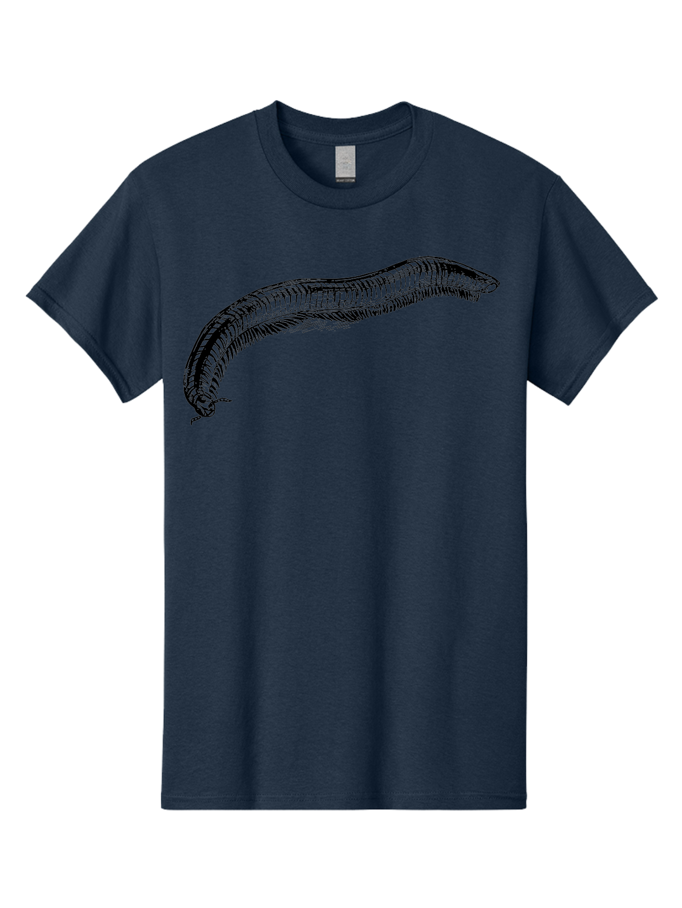 Centipede Men'S Graphic Tee, 100% Cotton, Comfortable Casual Summer Wear, Machine Washable, Centipede, Arthropod, Insect Anatomy, Detailed Drawing, Black Lines, Simple Background, Invertebrate, Segmented Body, Many Legs Aab522 19