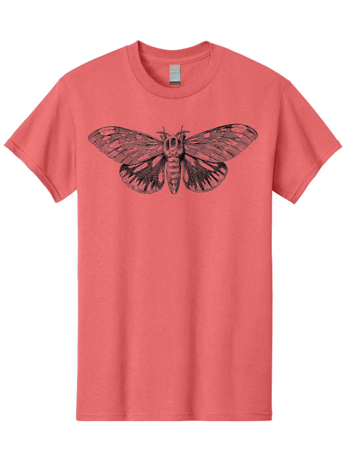 Death-S-Head-Hawkmoth Men'S Graphic Tee, 100% Cotton, Comfortable Casual Summer Wear, Machine Washable, Moth Illustration, Insect Art, Detailed Drawing, Butterfly Design, Wing Pattern, Entomology, Delicate Wings, Ornate Details, Abstract Art Aab527 3