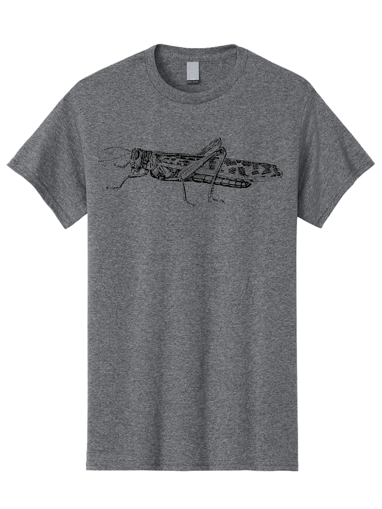 Grasshopper Men'S Graphic Tee, 100% Cotton, Comfortable Casual Summer Wear, Machine Washable, Detailed Illustration, Grasshopper, Insect, Entomology, Wildlife, Sketch Art, Black Lines, Detailed Drawing, Fauna, Zoology Aab537 9