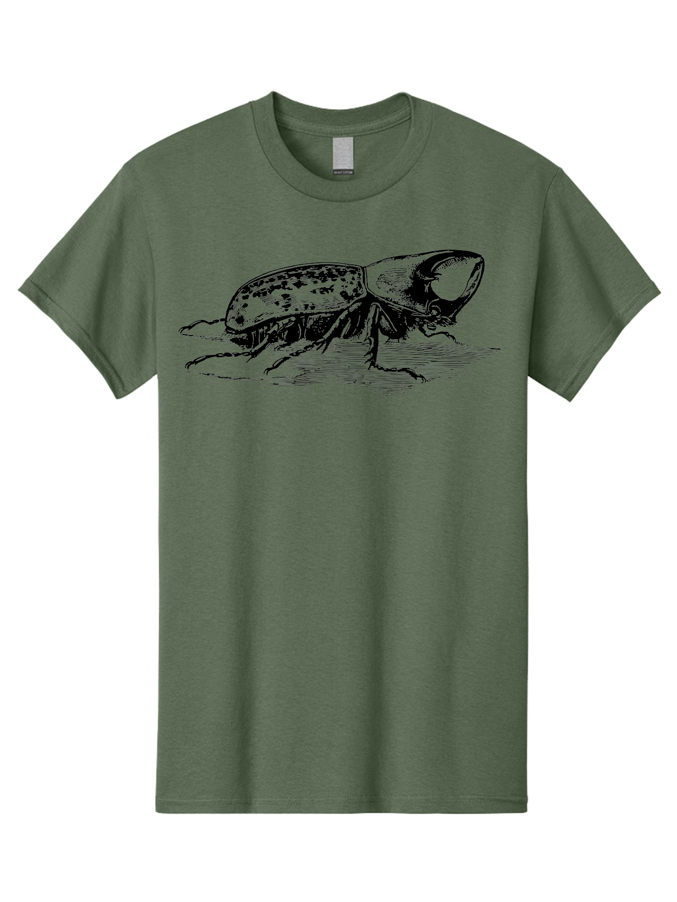 Hercules-Beetle Men'S Graphic Tee, 100% Cotton, Comfortable Casual Summer Wear, Machine Washable, Black Beetle, Insect Illustration, Detailed Drawing, Scientific Art, Entomology, Bug, Insect, Wildlife Art, Natural History Aab539 15
