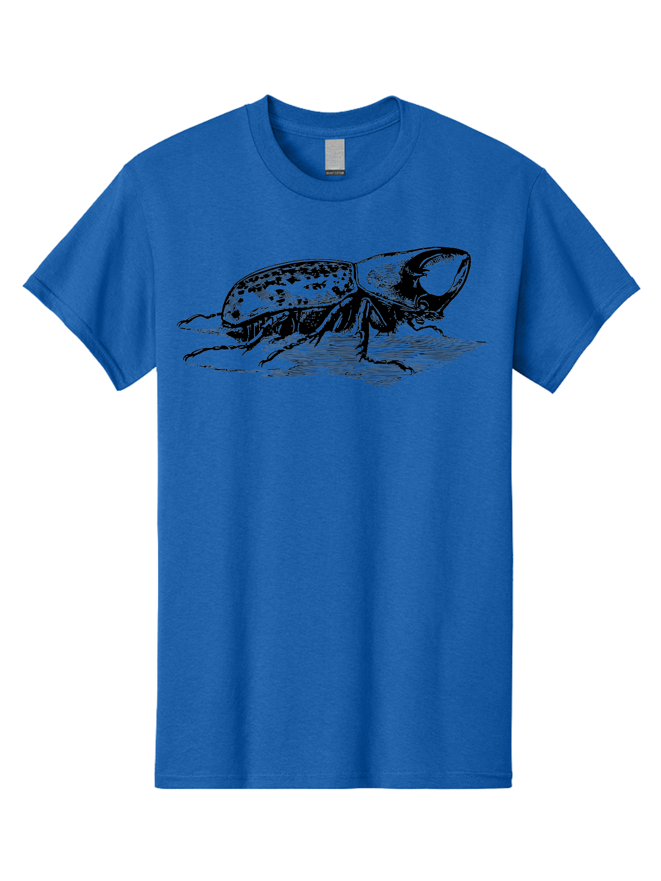 Hercules-Beetle Men'S Graphic Tee, 100% Cotton, Comfortable Casual Summer Wear, Machine Washable, Black Beetle, Insect Illustration, Detailed Drawing, Scientific Art, Entomology, Bug, Insect, Wildlife Art, Natural History Aab539 25