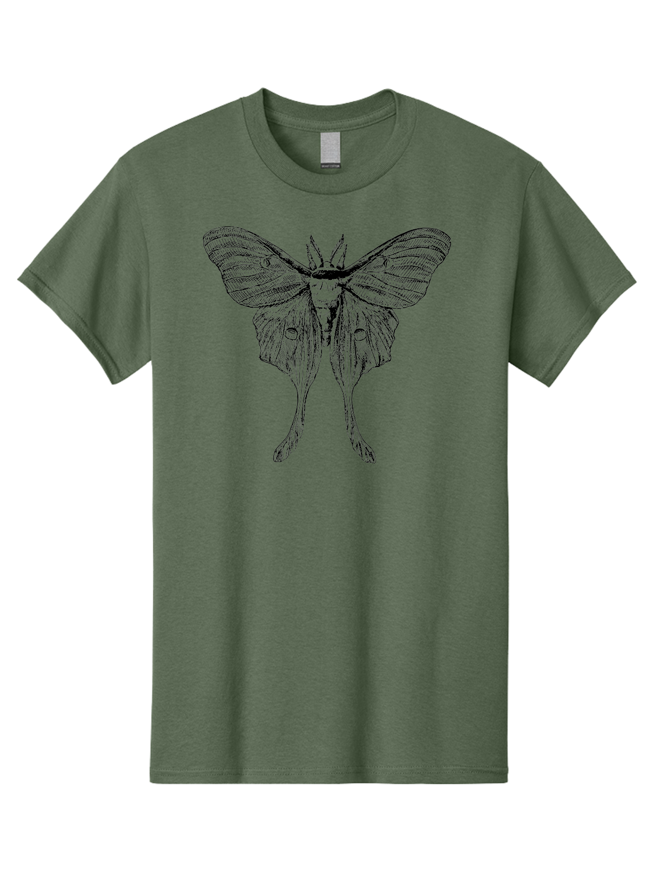 Luna-Moth Men'S Graphic Tee, 100% Cotton, Comfortable Casual Summer Wear, Machine Washable, Luna Moth, Insect Art, Entomology Illustration, Detailed Drawing, Natural History Art, Wingspan, Nocturnal Creature, Gothic Aesthetic, Aab543 15
