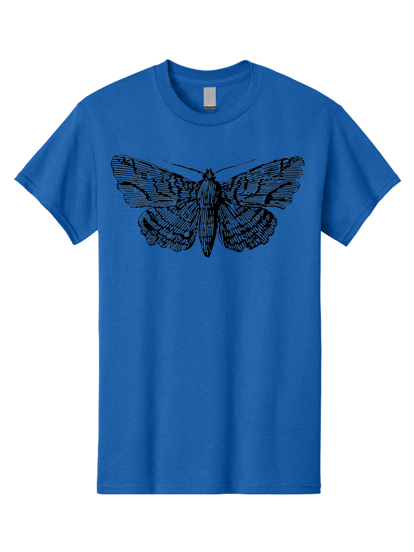 Moth-1 Men'S Graphic Tee, 100% Cotton, Comfortable Casual Summer Wear, Machine Washable, Moth Illustration, Insect Art, Black And Green, Detailed Drawing, Line Art, Entomology, Wing Patterns, Nocturnal Creature, Delicate Features Aab546 25