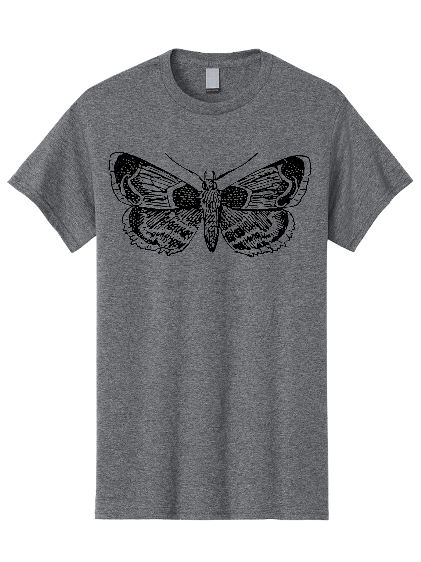 Moth-2 Men'S Graphic Tee, 100% Cotton, Comfortable Casual Summer Wear, Machine Washable, Moth Illustration, Insect Art, Detailed Silhouette, Nocturnal Creature, Wing Pattern, Ornate Design, Detailed Texture, Entomology, Butterfly Relative Aab547 9