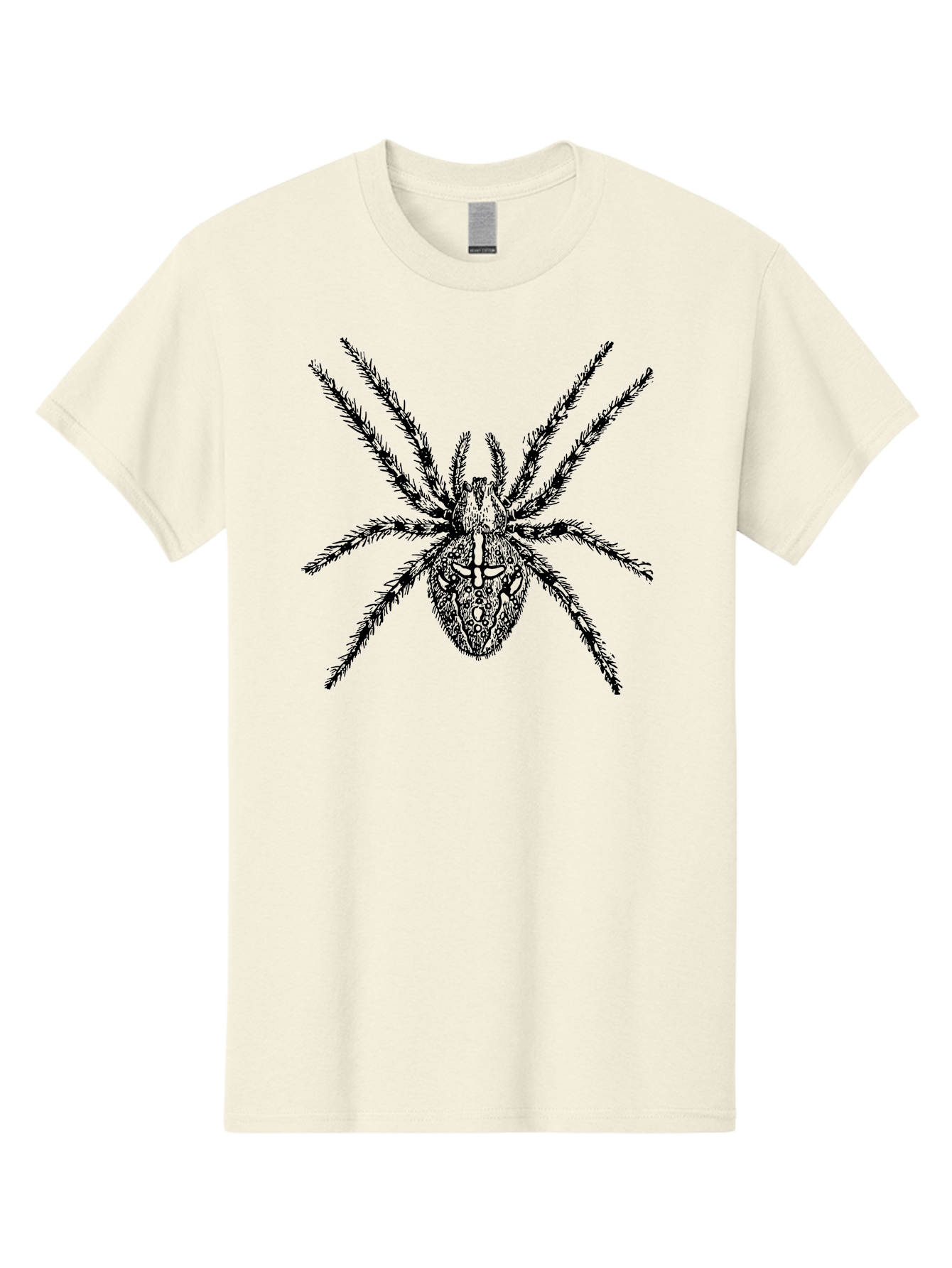 Spider-Tattoo Men'S Graphic Tee, 100% Cotton, Comfortable Casual Summer Wear, Machine Washable, Spider Art, Creepy Crawlies, Arachnid Illustration, Intricate Details, Spider Legs, Black And Green, Spider Design, Gothic Art Aab553 19