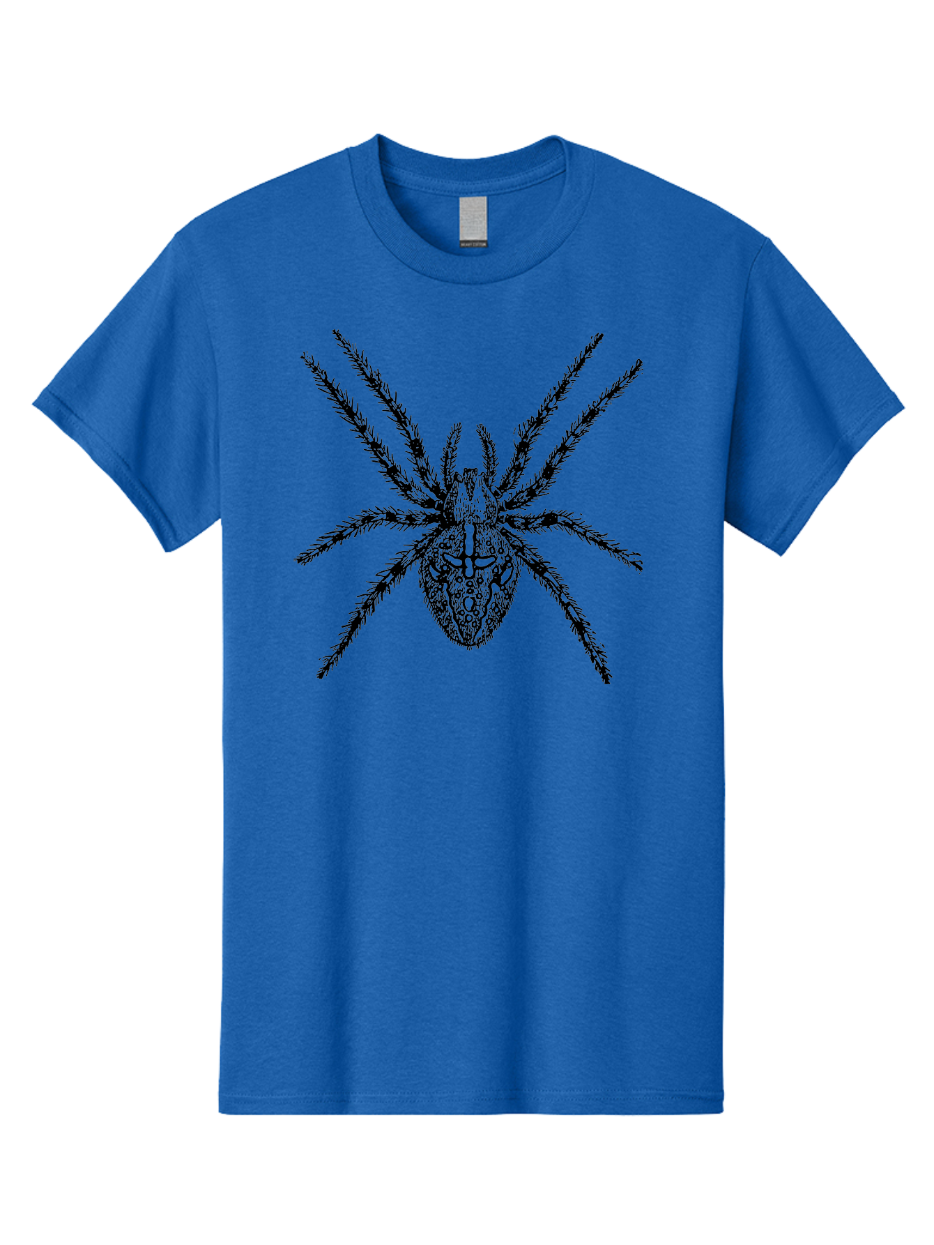 Spider-Tattoo Men'S Graphic Tee, 100% Cotton, Comfortable Casual Summer Wear, Machine Washable, Spider Art, Creepy Crawlies, Arachnid Illustration, Intricate Details, Spider Legs, Black And Green, Spider Design, Gothic Art Aab553 7