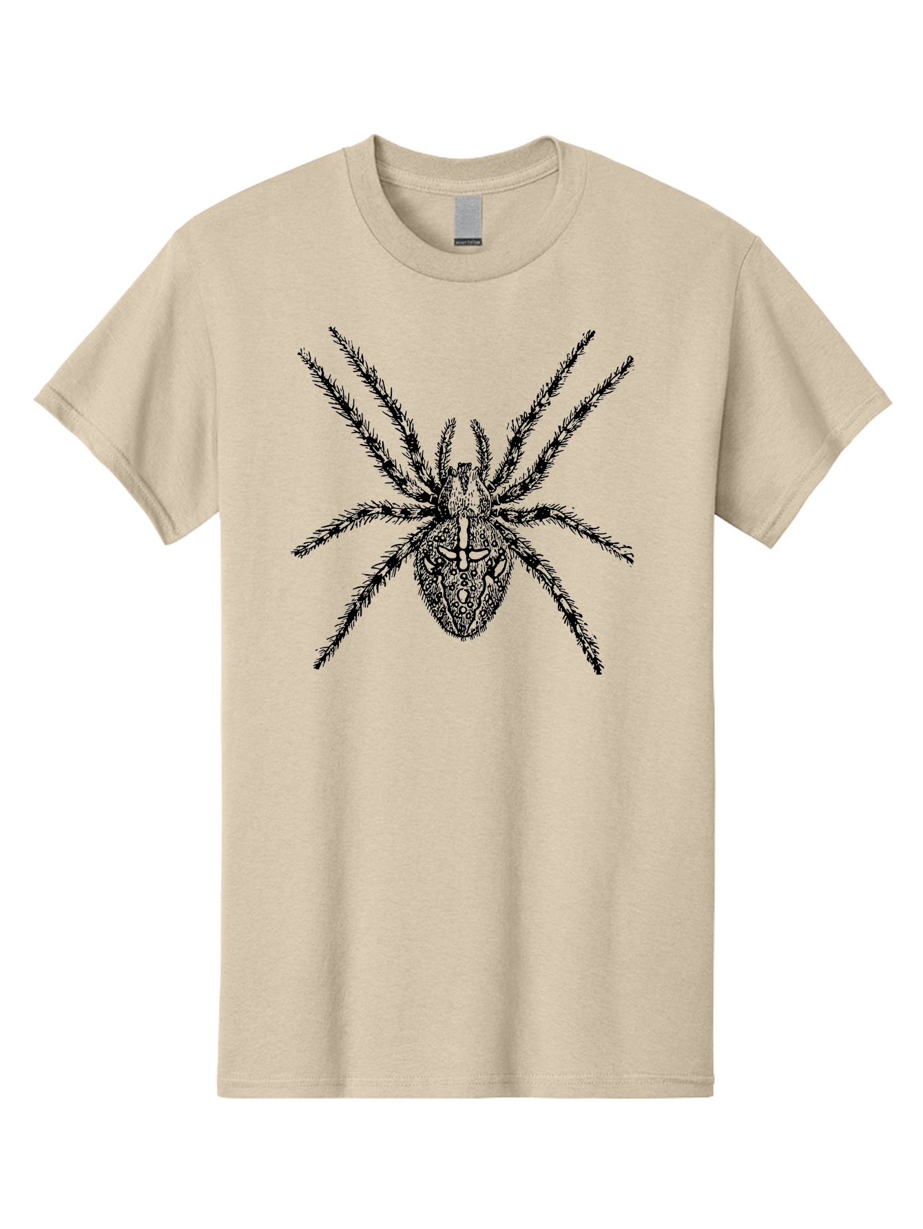 Spider-Tattoo Men'S Graphic Tee, 100% Cotton, Comfortable Casual Summer Wear, Machine Washable, Spider Art, Creepy Crawlies, Arachnid Illustration, Intricate Details, Spider Legs, Black And Green, Spider Design, Gothic Art Aab553 29