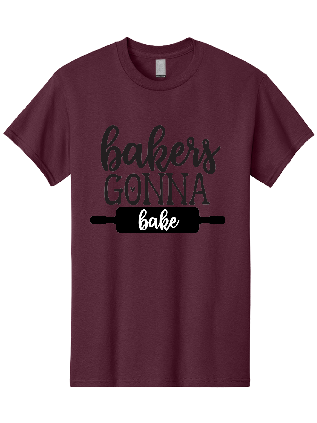 Bakers-Gonna-Bake-1 Men'S Graphic Tee, 100% Cotton, Comfortable Casual Summer Wear, Machine Washable, Baking Inspiration, Bakers Gonna Bake, Rolling Pin, Baking Quotes, Sweet Treats, Baker'S Life, Baking Love, Pastry Arts Aab562 25