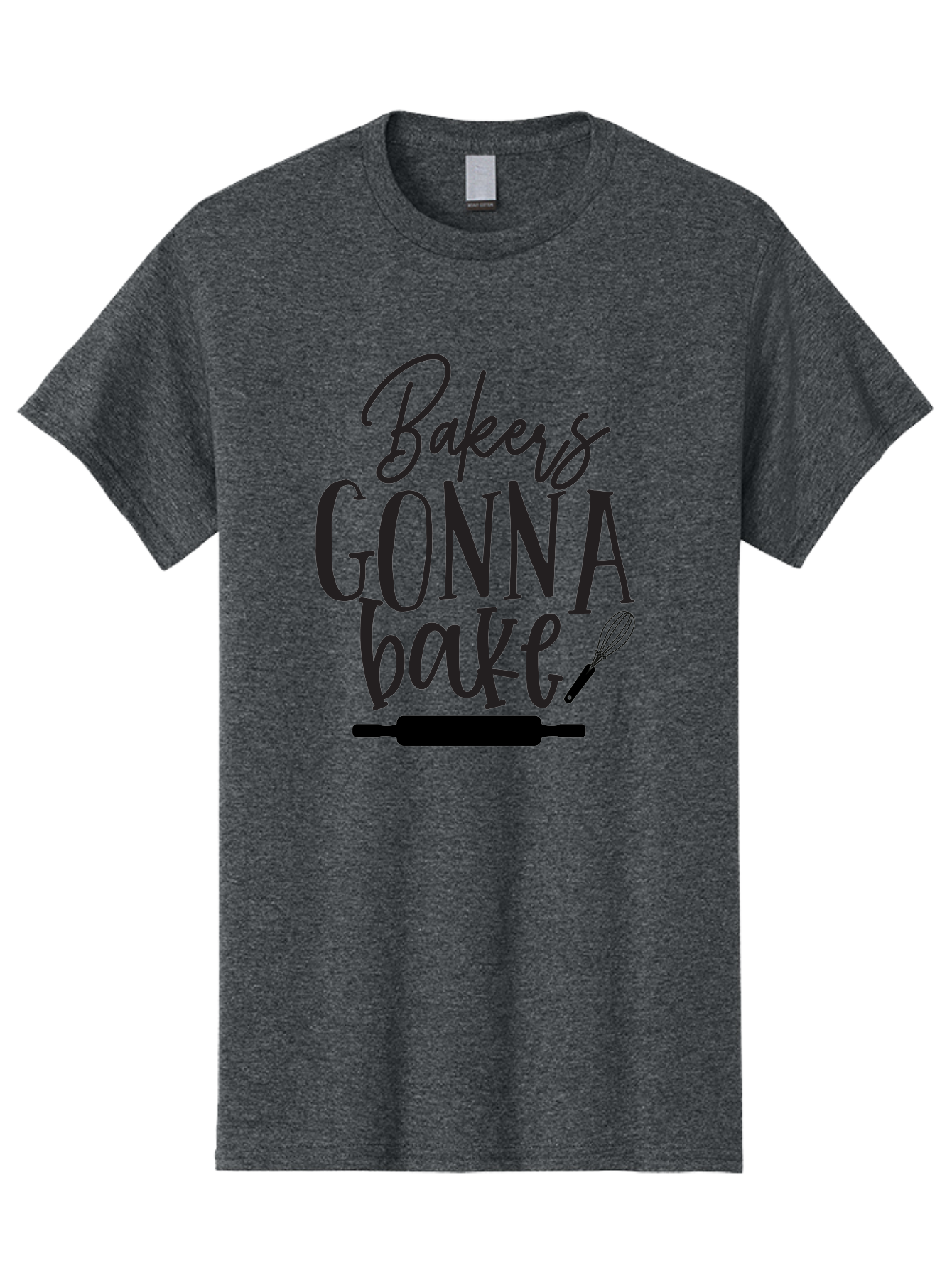 Bakers-Gonna-Bake Men'S Graphic Tee, 100% Cotton, Comfortable Casual Summer Wear, Machine Washable, Baking Quote, Bakers Gonna Bake, Bakery Slogan, Baking Humor, Rolling Pin, Whisk, Baking Utensils, Baker'S Quote, Funny Baking Saying Aab563 3