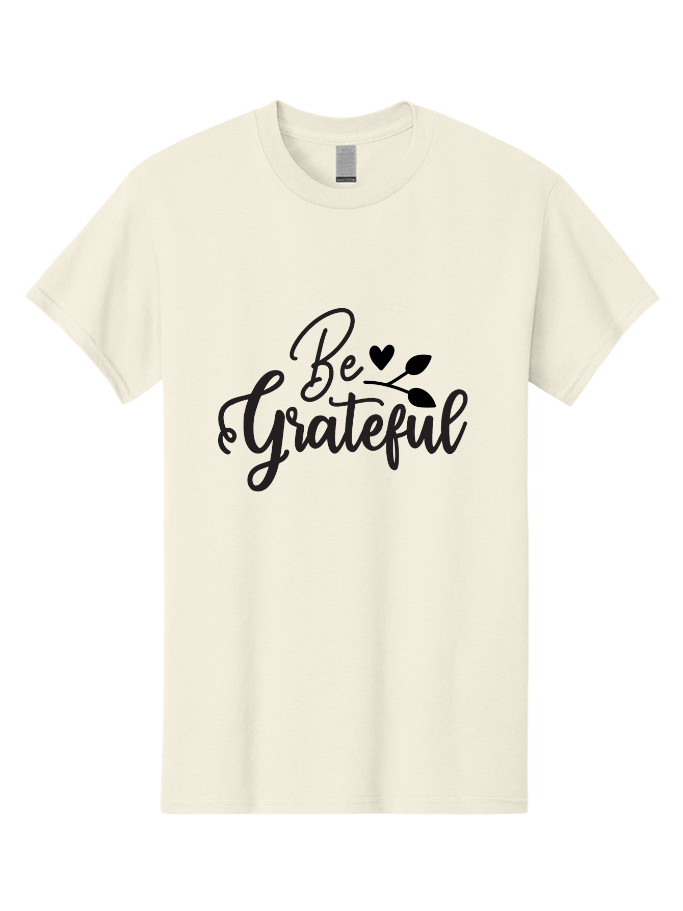 Be-Grateful Men'S Graphic Tee, 100% Cotton, Comfortable Casual Summer Wear, Machine Washable, Inspirational Quote, Motivational Phrase, Positive Affirmation, Heart Symbol, Leaf Design, Gratitude Message, Black Lettering, Be Grateful Aab564 29