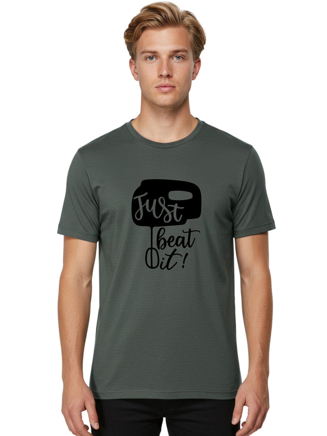 Just-Beat-It Men'S Graphic Tee, 100% Cotton, Comfortable Casual Summer Wear, Machine Washable, Boxing, Motivational Quote, Fitness Inspiration, Workout Encouragement, Just Beat It!, Boxing Graphics, Motivational Boxing Aab582 20