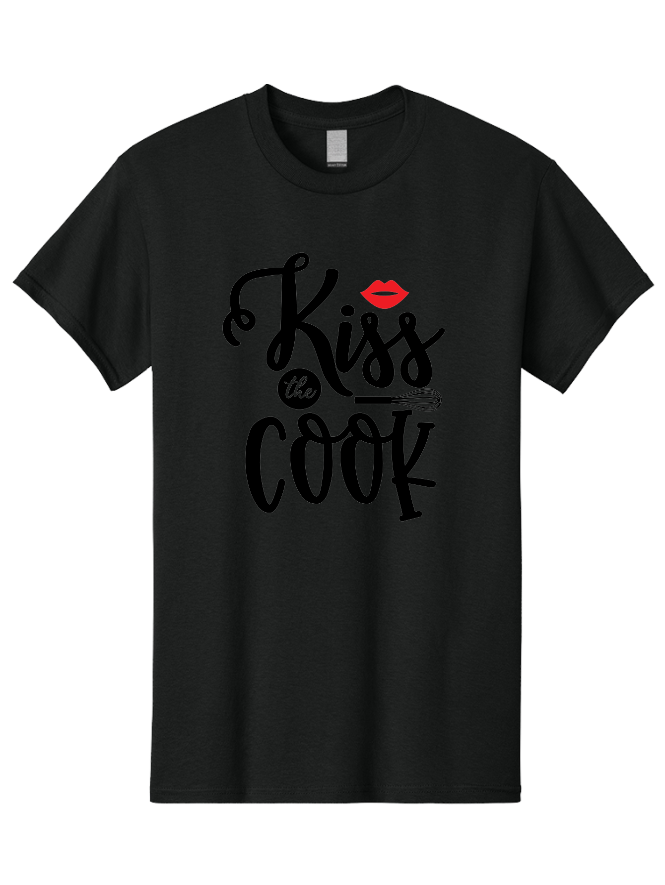 Kiss-The-Cook Men'S Graphic Tee, 100% Cotton, Comfortable Casual Summer Wear, Machine Washable, Kiss The Cook, Cooking With Love, Kitchen Romance, Culinary Passion, Chef'S Kiss, Foodie Charm, Whimsical Kitchen Decor, Playful Typography, Aab584 21