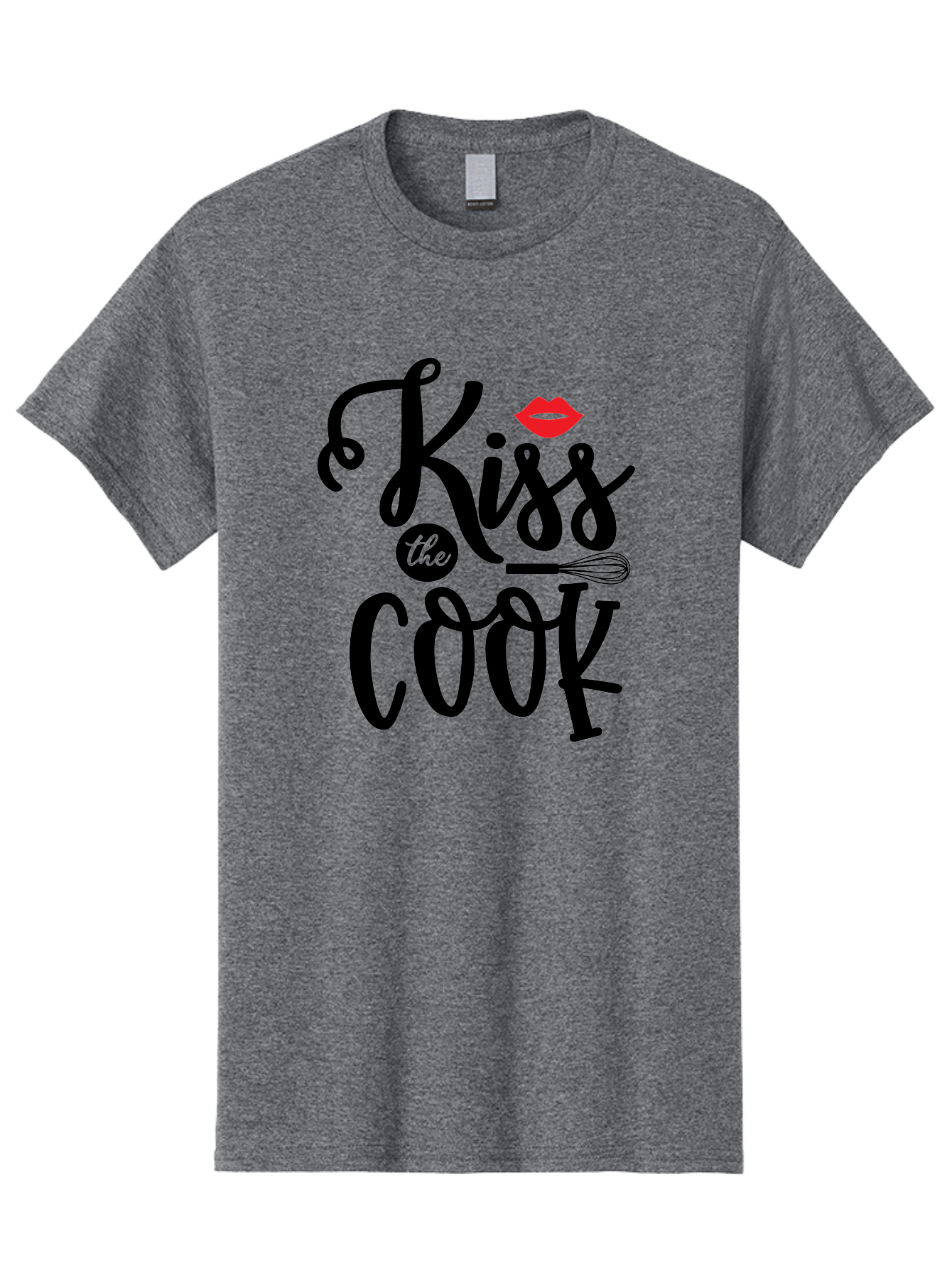 Kiss-The-Cook Men'S Graphic Tee, 100% Cotton, Comfortable Casual Summer Wear, Machine Washable, Kiss The Cook, Cooking With Love, Kitchen Romance, Culinary Passion, Chef'S Kiss, Foodie Charm, Whimsical Kitchen Decor, Playful Typography, Aab584 7