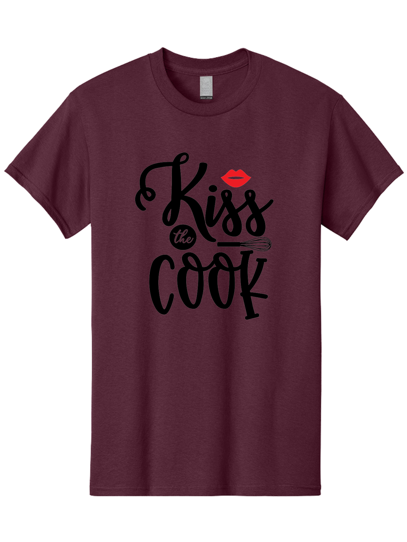 Kiss-The-Cook Men'S Graphic Tee, 100% Cotton, Comfortable Casual Summer Wear, Machine Washable, Kiss The Cook, Cooking With Love, Kitchen Romance, Culinary Passion, Chef'S Kiss, Foodie Charm, Whimsical Kitchen Decor, Playful Typography, Aab584 11