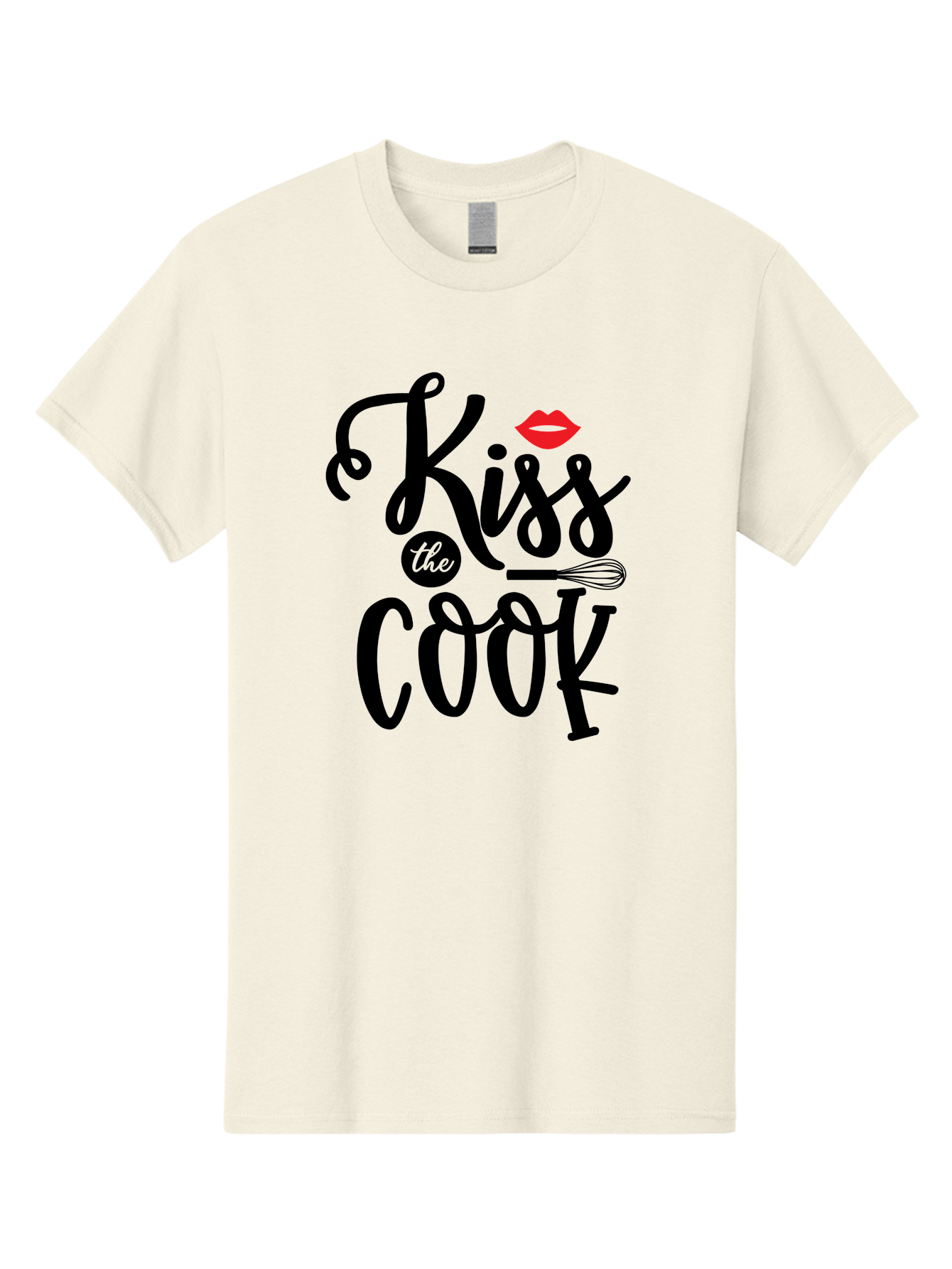 Kiss-The-Cook Men'S Graphic Tee, 100% Cotton, Comfortable Casual Summer Wear, Machine Washable, Kiss The Cook, Cooking With Love, Kitchen Romance, Culinary Passion, Chef'S Kiss, Foodie Charm, Whimsical Kitchen Decor, Playful Typography, Aab584 13