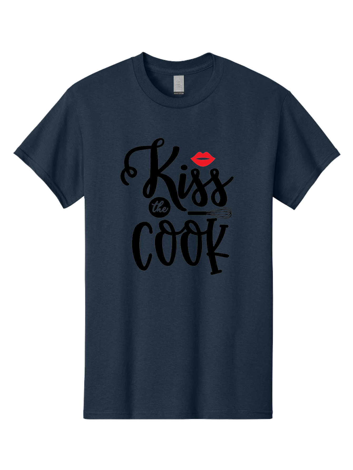 Kiss-The-Cook Men'S Graphic Tee, 100% Cotton, Comfortable Casual Summer Wear, Machine Washable, Kiss The Cook, Cooking With Love, Kitchen Romance, Culinary Passion, Chef'S Kiss, Foodie Charm, Whimsical Kitchen Decor, Playful Typography, Aab584 29