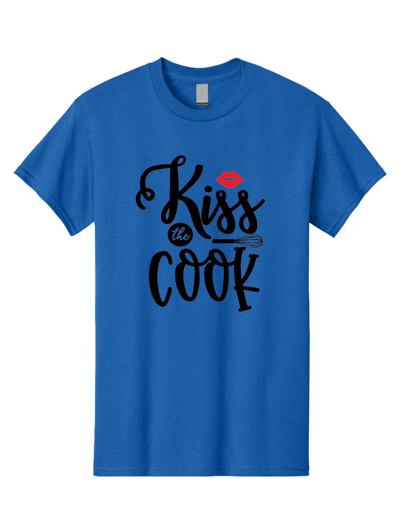 Kiss-The-Cook Men'S Graphic Tee, 100% Cotton, Comfortable Casual Summer Wear, Machine Washable, Kiss The Cook, Cooking With Love, Kitchen Romance, Culinary Passion, Chef'S Kiss, Foodie Charm, Whimsical Kitchen Decor, Playful Typography, Aab584 3
