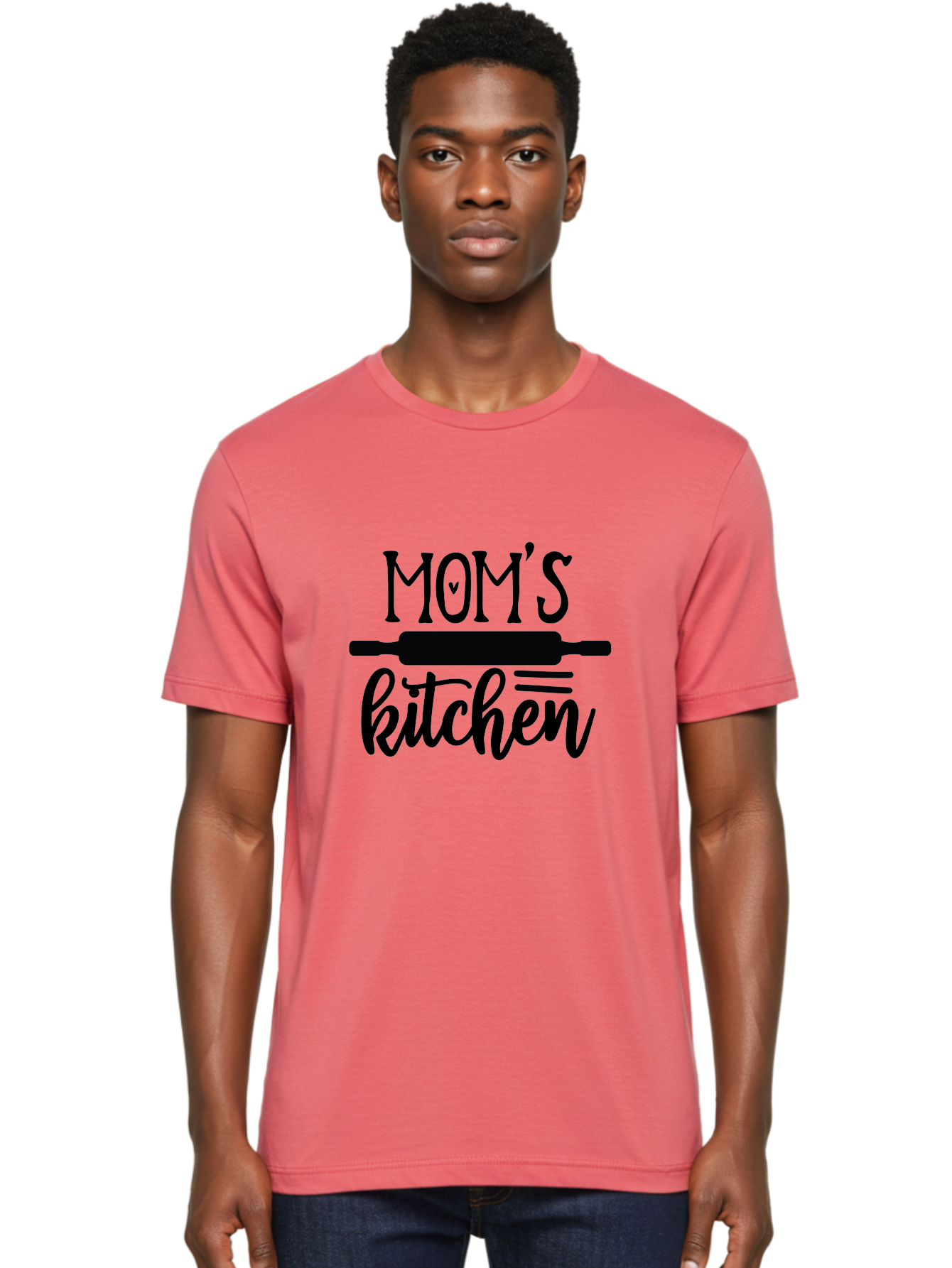 Mom-S-Kitchen Men'S Graphic Tee, 100% Cotton, Comfortable Casual Summer Wear, Machine Washable, Mom'S Kitchen, Mother'S Day Gift, Kitchen Decor, Baking, Cooking, Rolling Pin, Mother'S Kitchen, Homemade, Family Recipe, Kitchen Love, Aab586 6