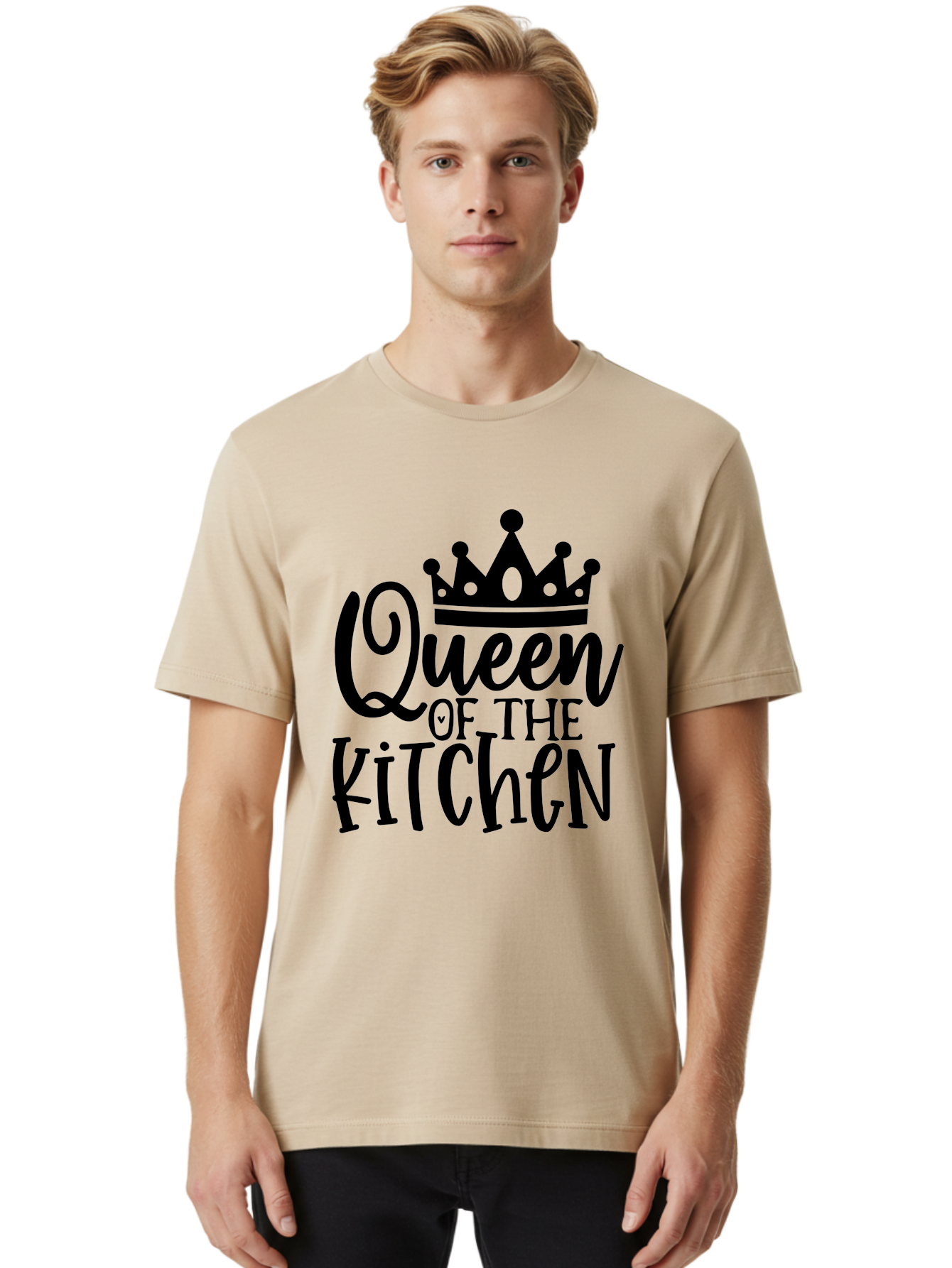 Queen-Of-The-Kitchen Men'S Graphic Tee, 100% Cotton, Comfortable Casual Summer Wear, Machine Washable, Kitchen Queen, Cooking, Baking, Culinary Skills, Domestic Goddess, Kitchen Decor, Cooking Inspiration, Recipe Ideas, Kitchen Motivation, Aab587 28