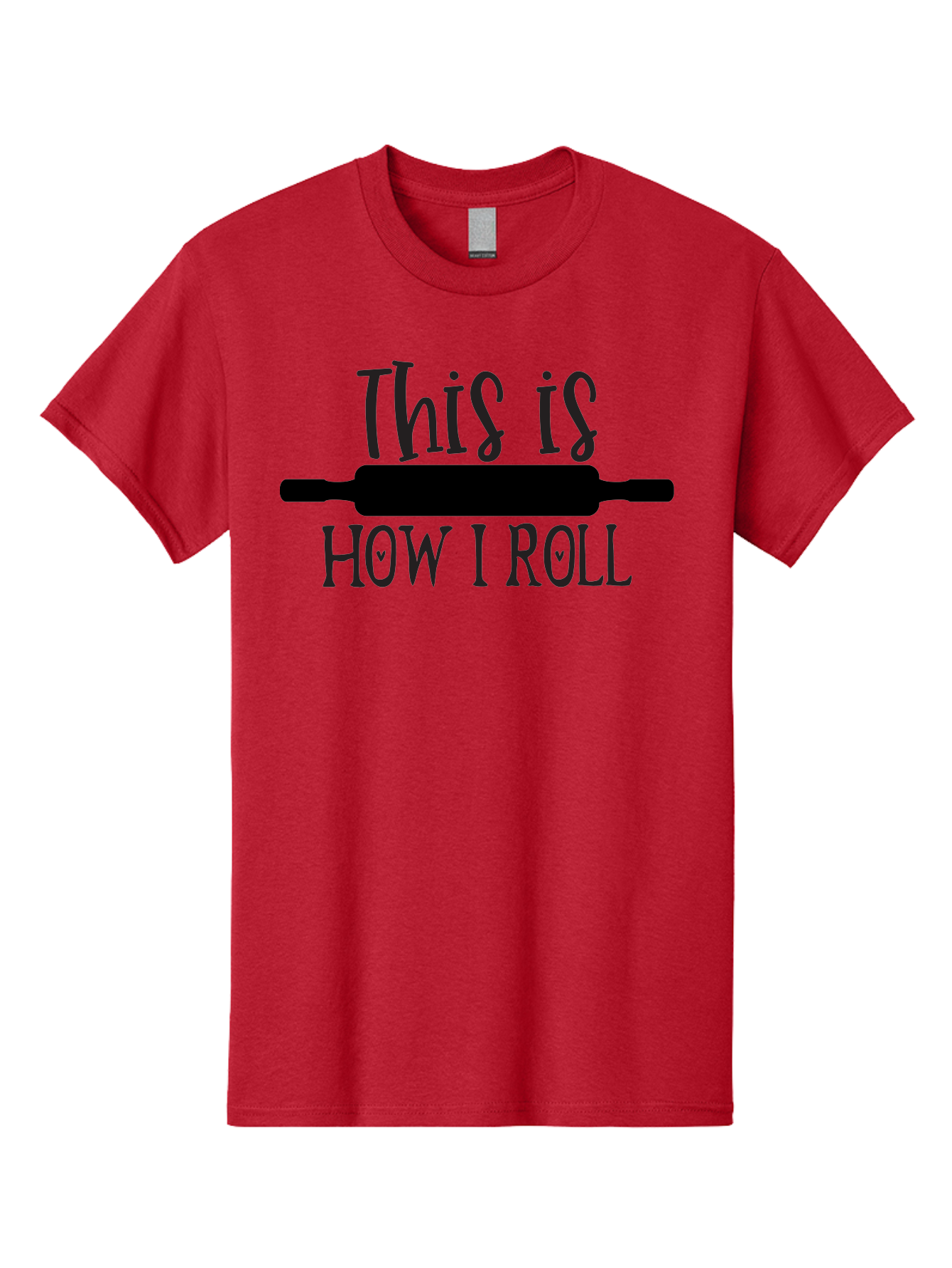 This-Is-How-I-Roll Men'S Graphic Tee, 100% Cotton, Comfortable Casual Summer Wear, Machine Washable, Baking Humor, Rolling Pin, Punny Phrase, Funny Quote, Baking Quote, Kitchen Humor, Playful Design, Whimsical Typography, Clever Saying Aab591 3